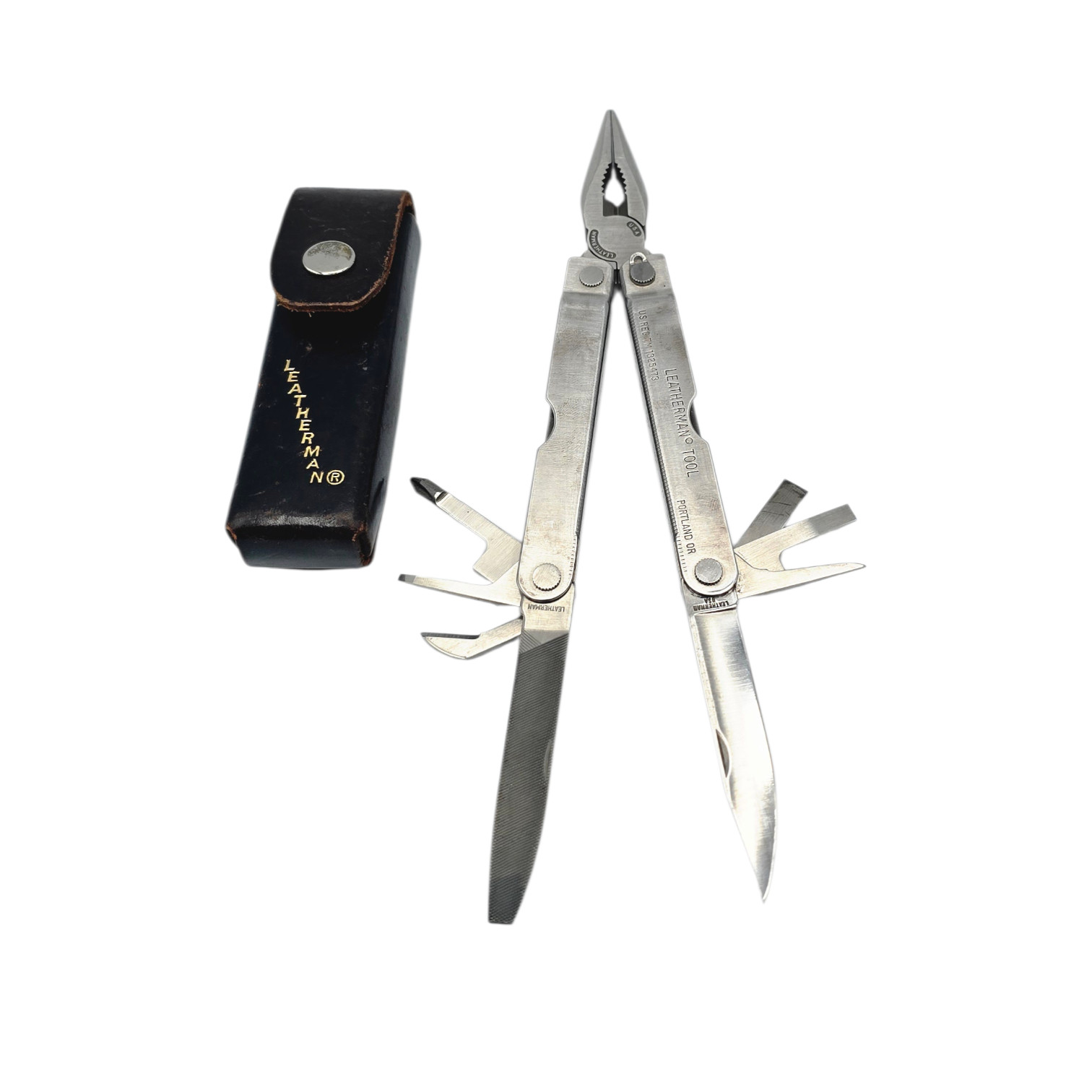 Vintage Leatherman PST – Multi-Tool w/ Leather Sheath USA Made – Used