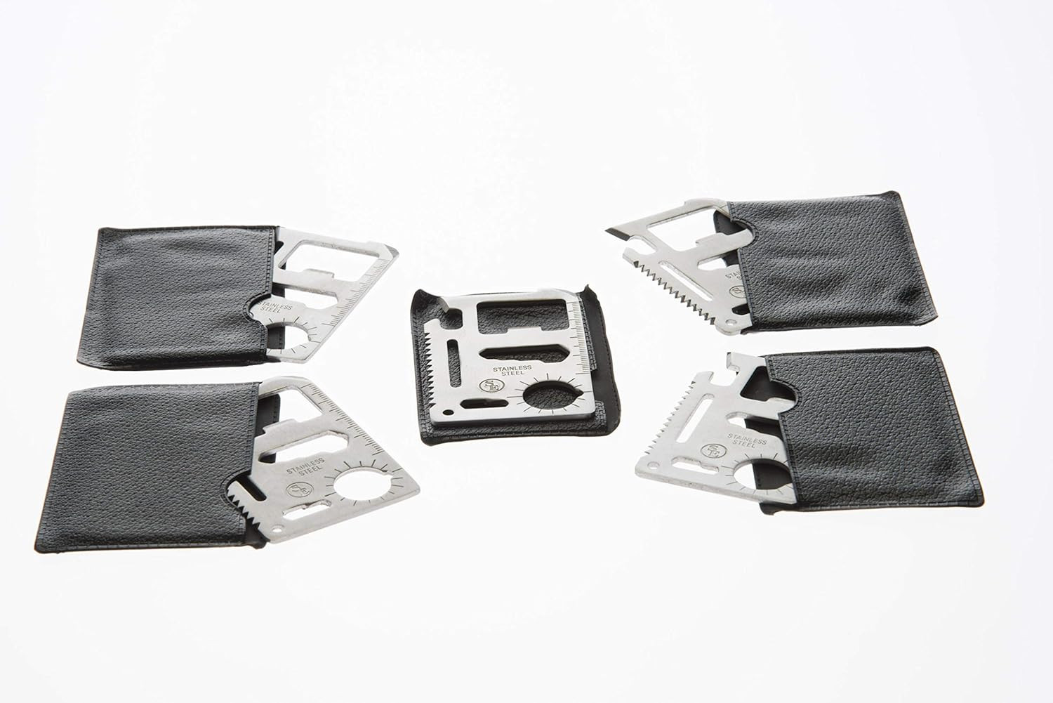 11-Function Stainless Steel Survival Pocket Tools (Pack of 5) – MT908-5