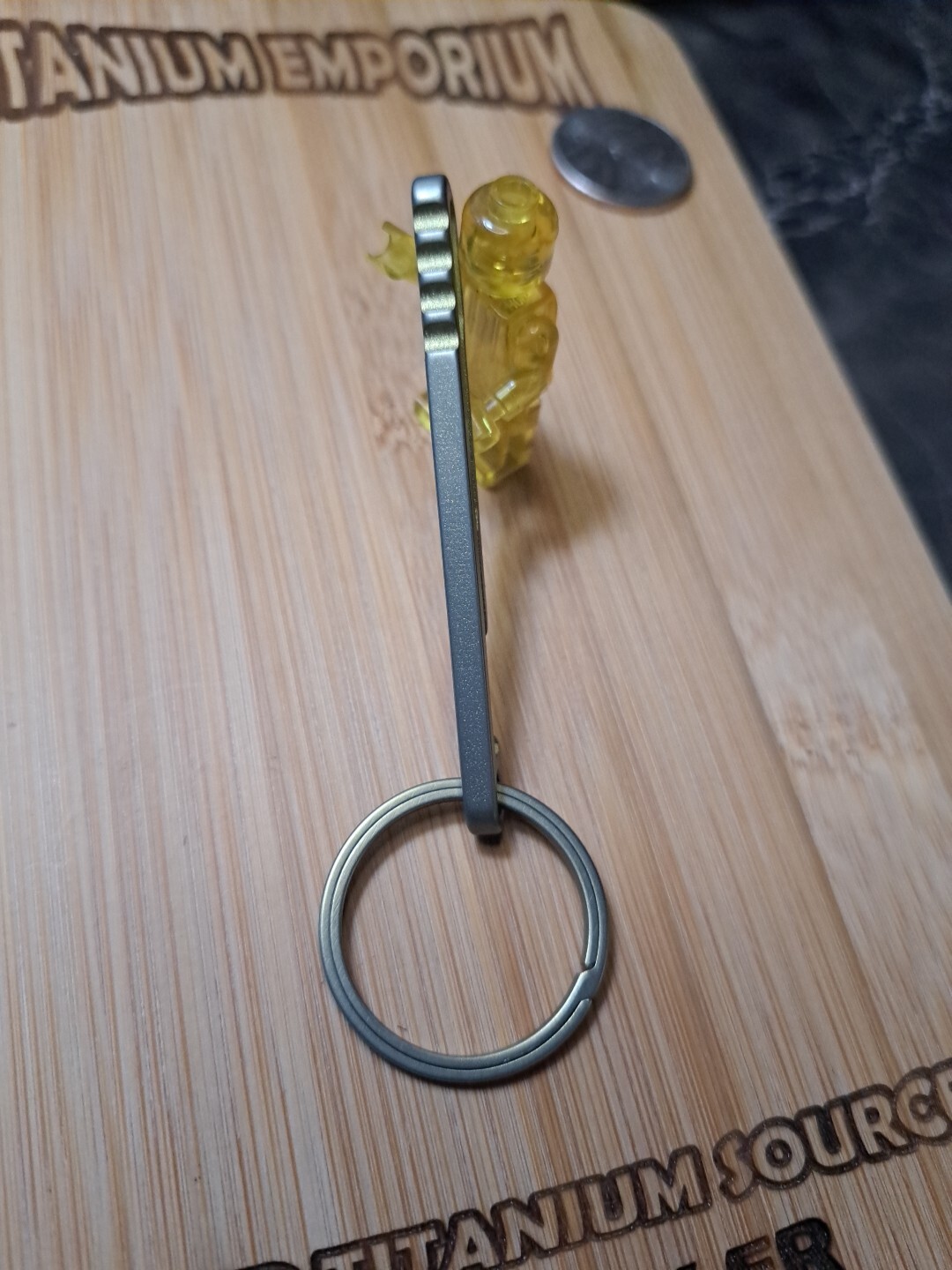Titanium Belt Clip Keychain With Built-in Bottle Opener
