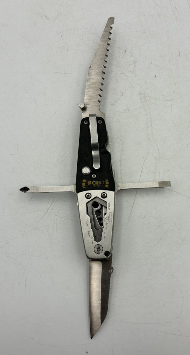 CRKT FOLDING BLADE MULTI TOOL 9300 FLAT HEAD PHILLIPS HEAD (CP2016022)