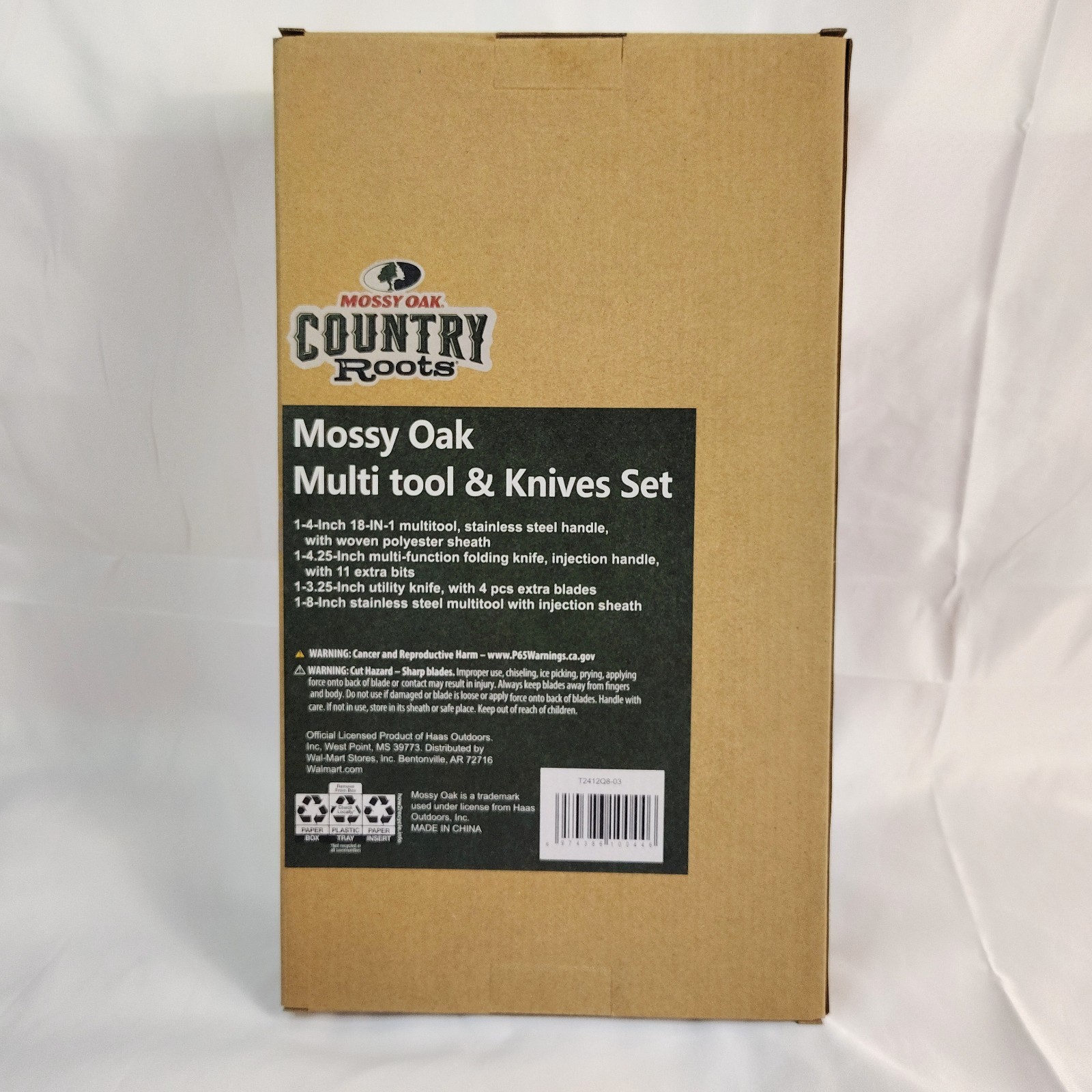 Mossy Oak Country Roots Multi-Tool & Knives Set – 4pc Kit 18-in-1 Pliers, NEW