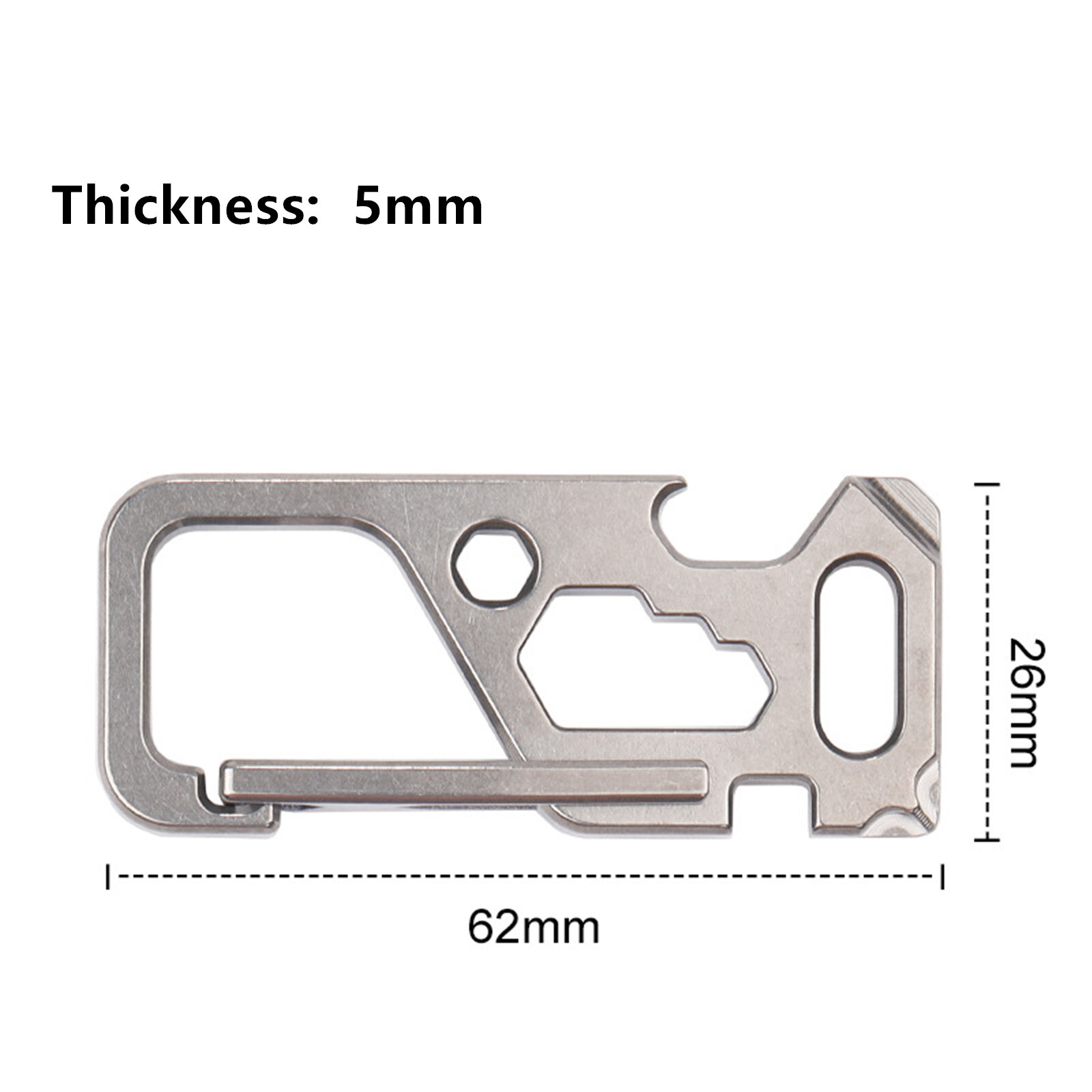 TC4 Titanium Mechanic Key Chain Carabiner Opener Outdoor Camping Multi EDC Tool