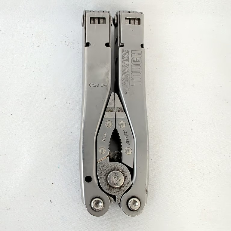 Schrade Tough Tool Multi-Tool USA Made Vintage Pliers Stainless PAT PEND Silver