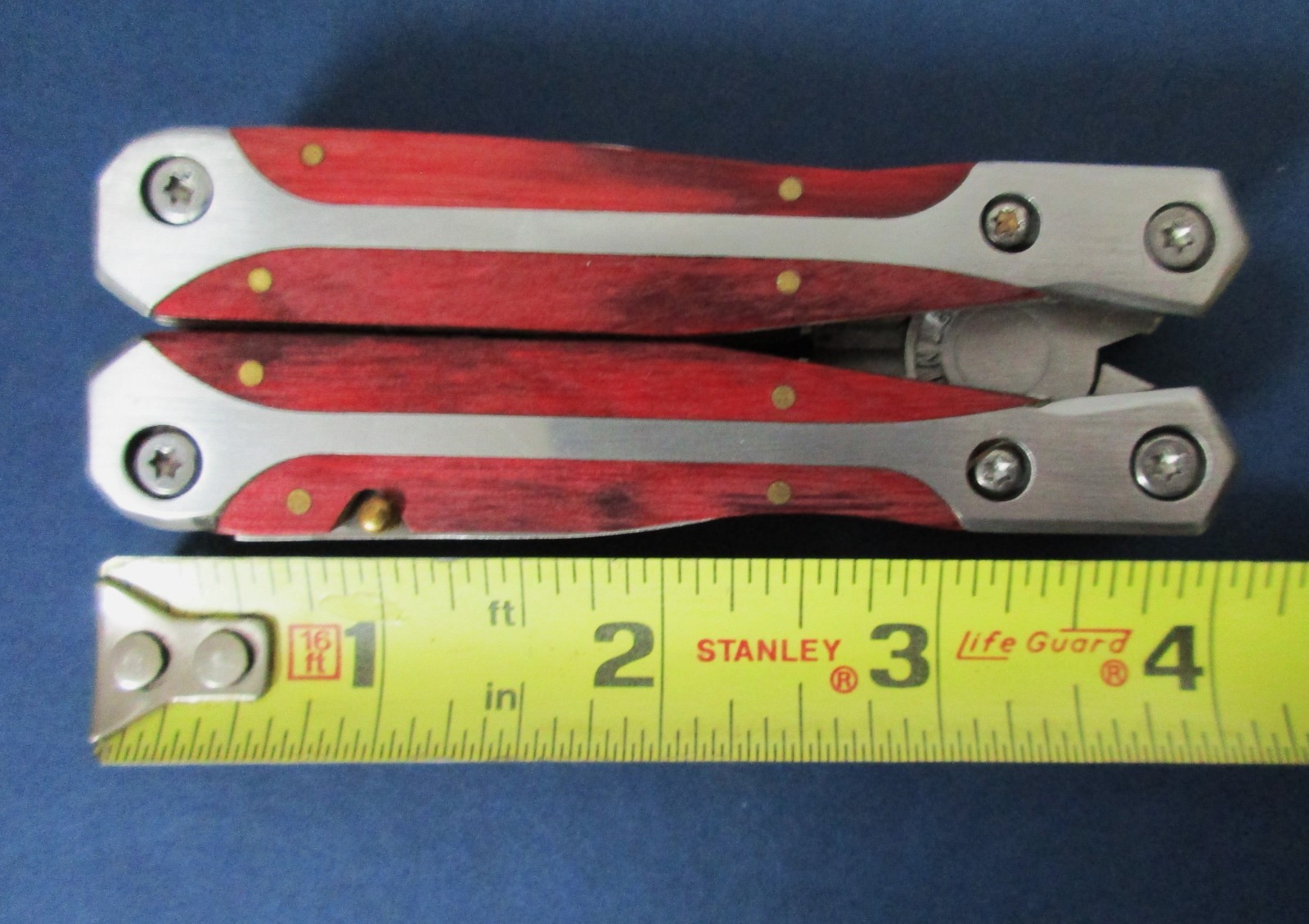 Grandpas Desk Drawer-Multi-Tool-Texas Instr. Solar Calculator-Stanley Box Cutter