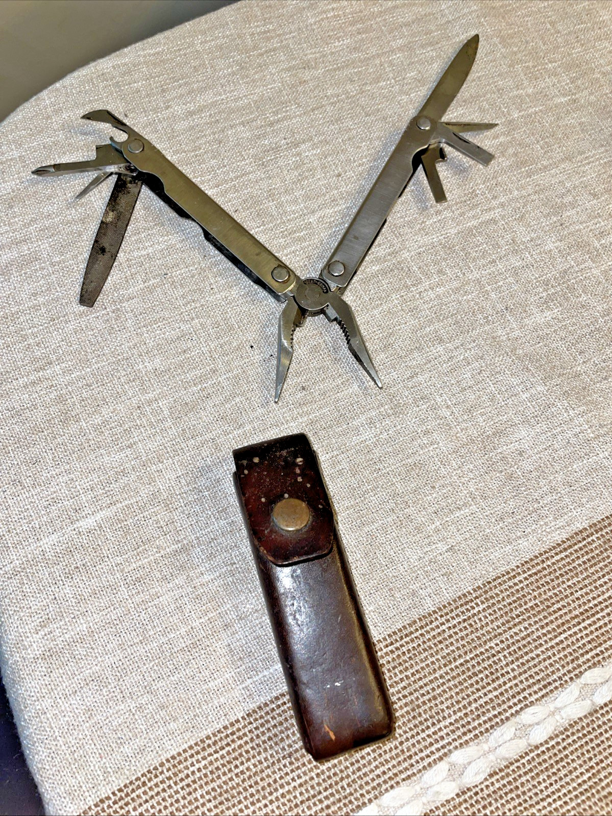 Vintage Leatherman 9 Multi Tool With Sheath. USA Made Pat. 1325473