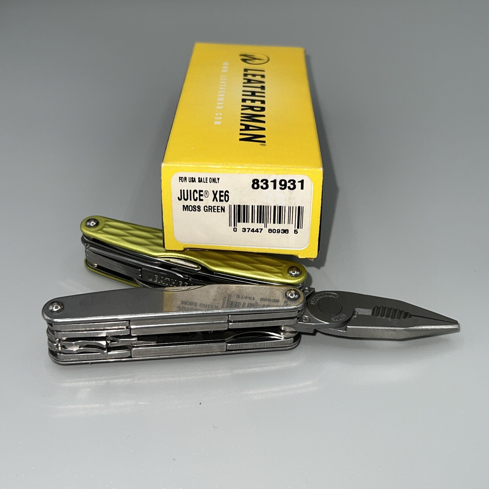 Leatherman Juice XE6 Moss Green 14 Tool Multi-Tool w/Sheath Retired 831931
