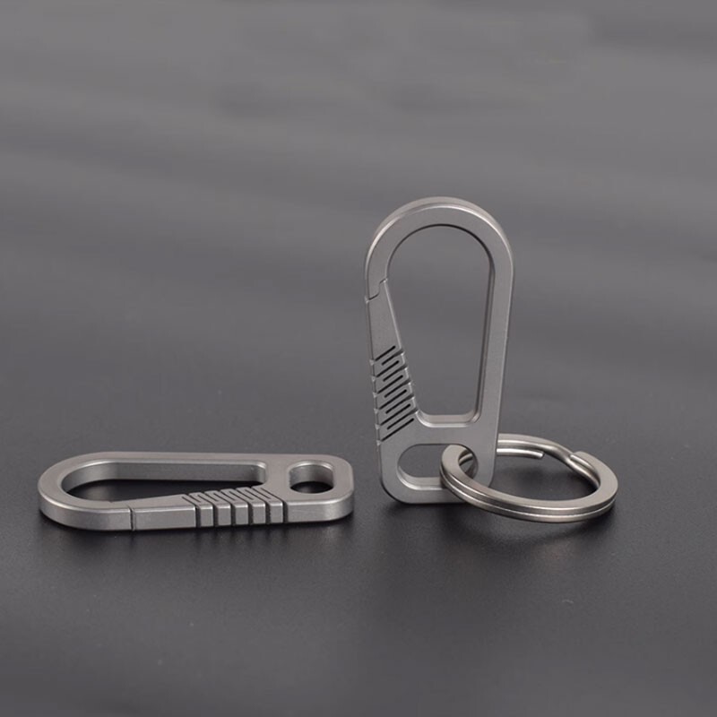 TC4 Titanium Alloy Keychain Backpack Hanging Buckle EDC Outdoor Key Carabiner