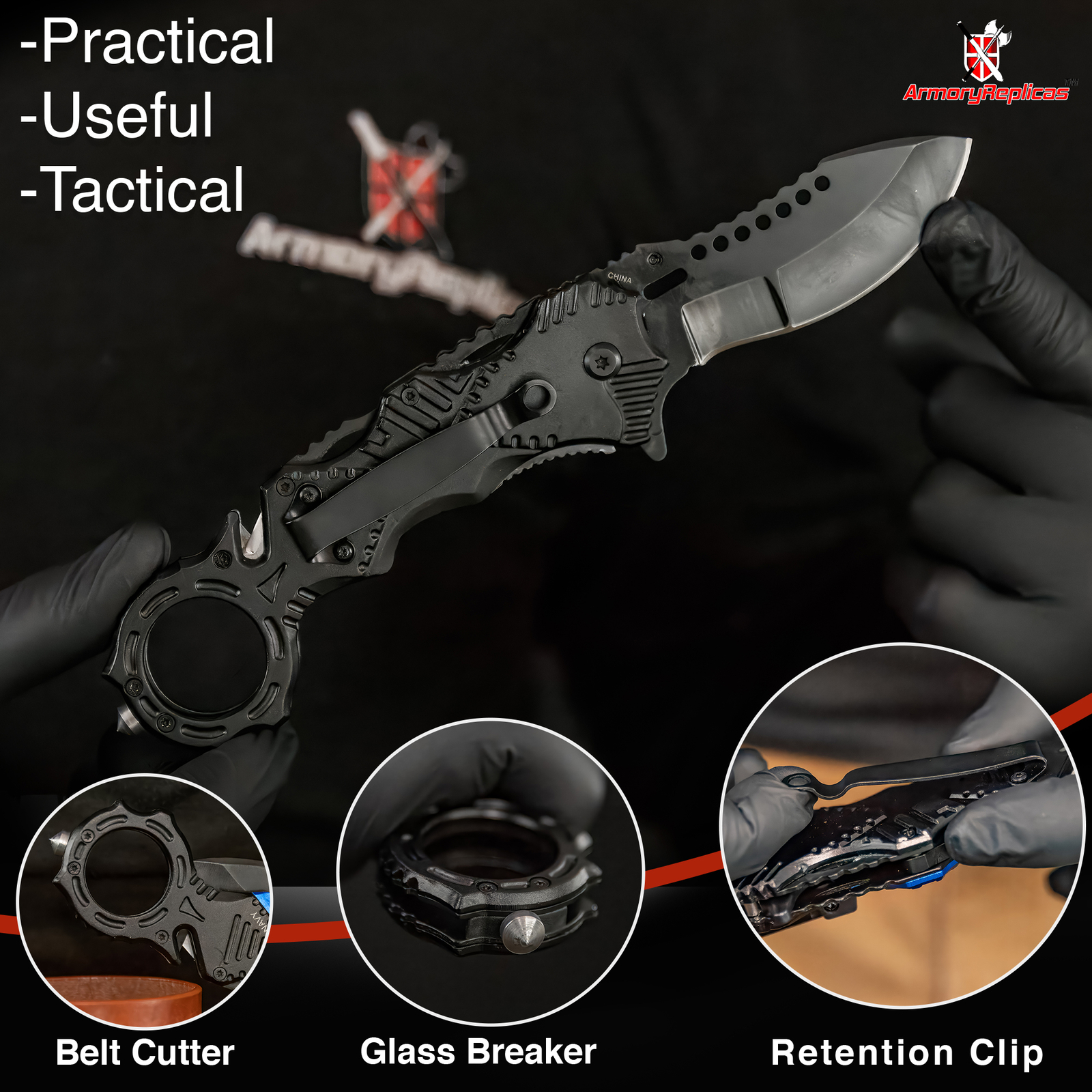 Amphibious Assault Floodlight Knife | Tactical Navy Military Emergency Pocket