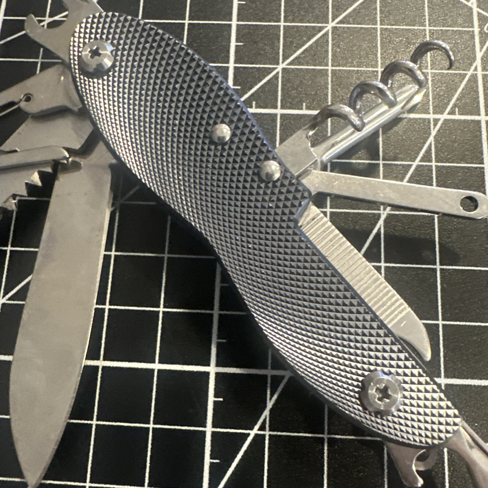 Columbia Multi Tool Gray & Silver 10 in 1 tool, Knife, Screwdriver, Corkscrew