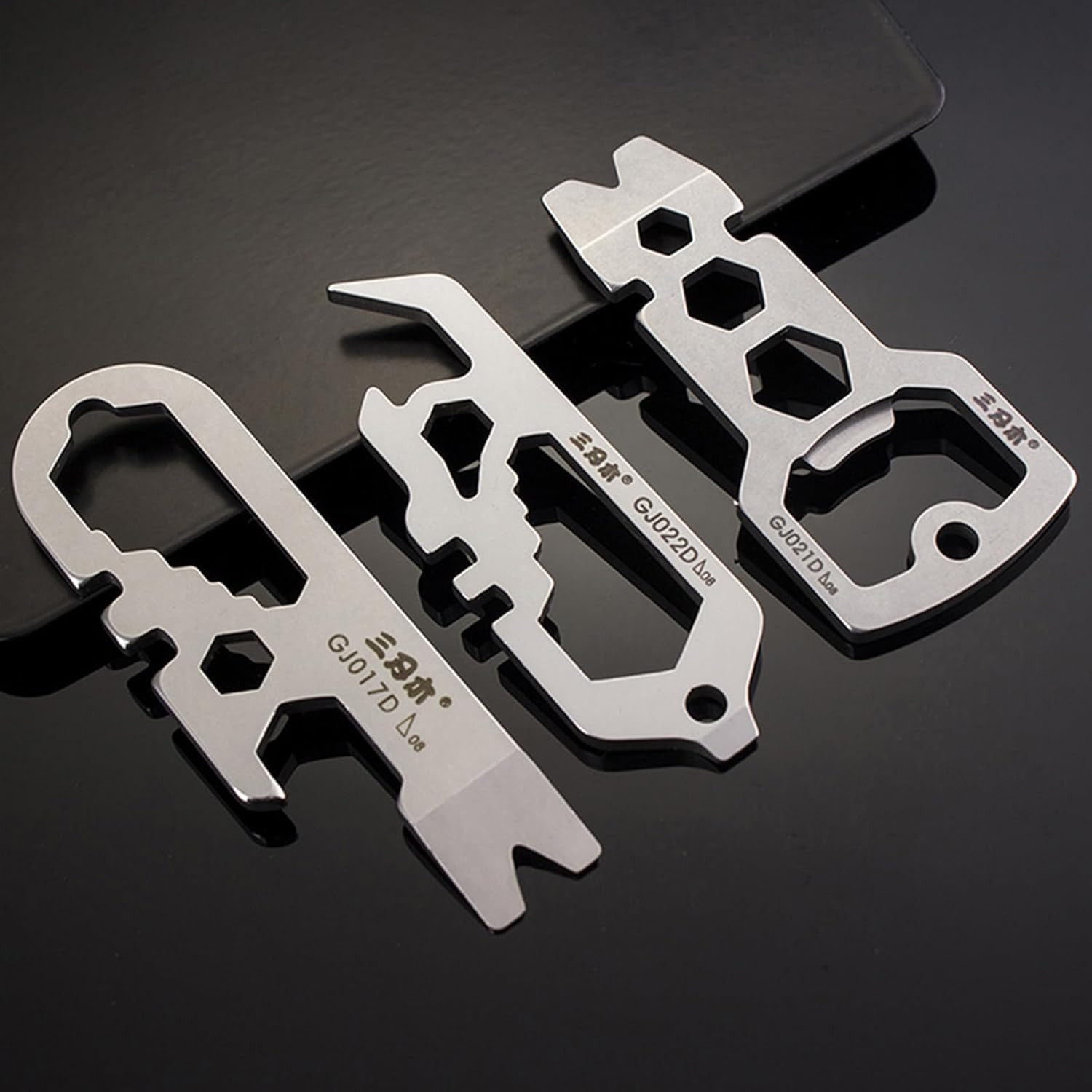 EDC Pry Bar 6-In-1 Tool with Bottle Opener Inch/Cm Ruler Wrench Multi Function M