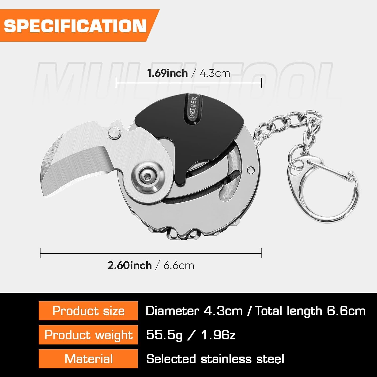 Small Multitool Small Folding Pliers, Pocket Screwdriver with Knife Multi
