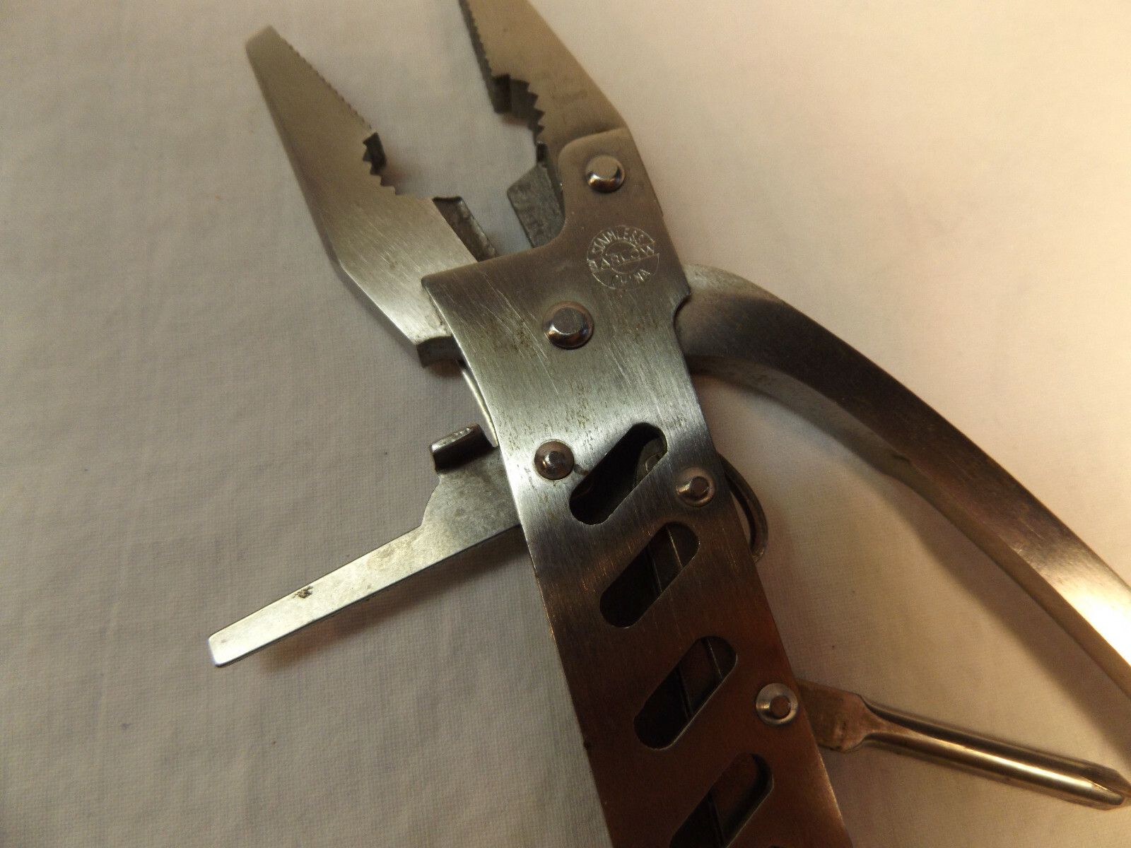 BARLOW MULTI TOOL w PLIERS Advertising SUPELCO Stainless Steel w SHEATH