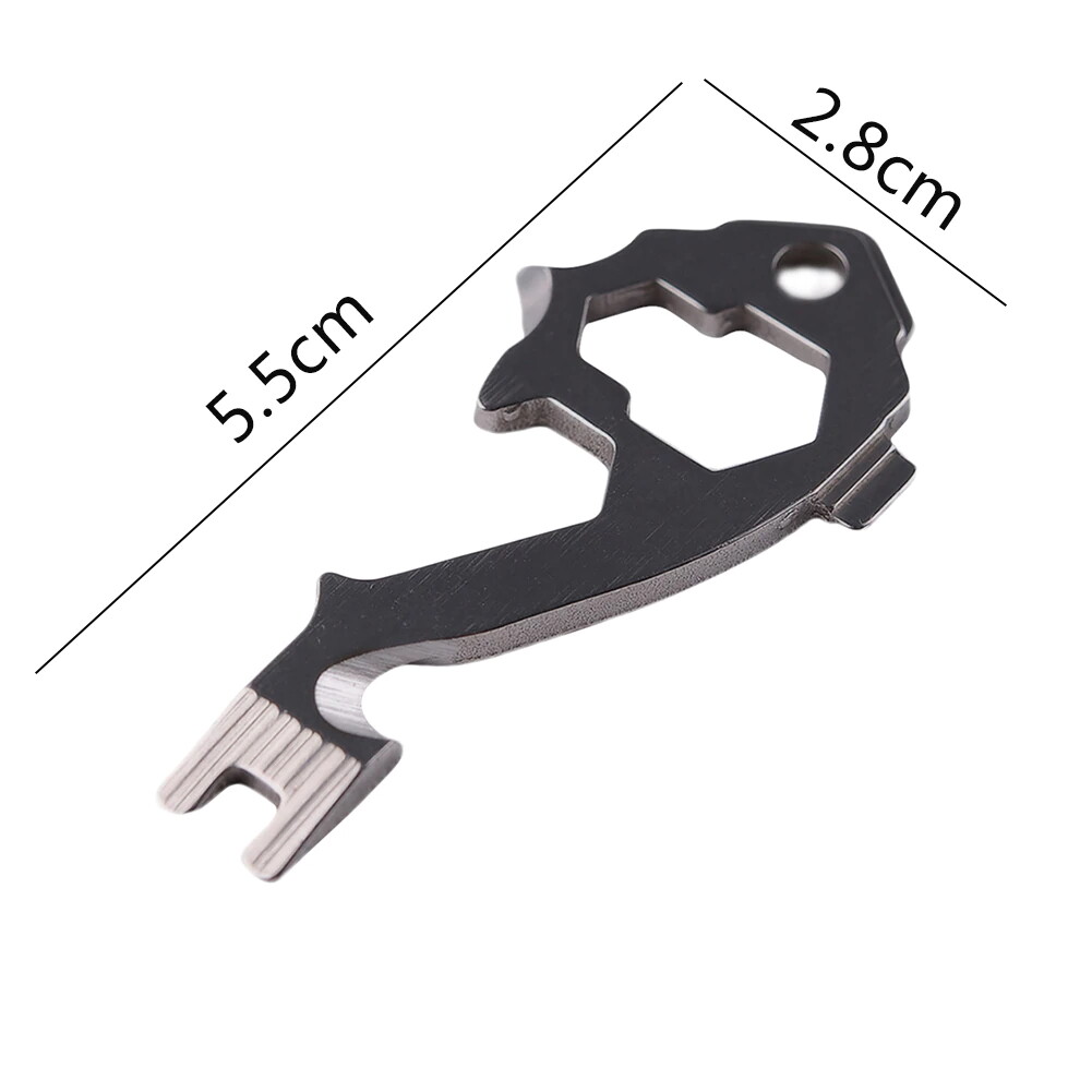 20in1 Keychain Multi Tool Crowbar Screwdriver Hex Wrench Carabiners Survival EDC