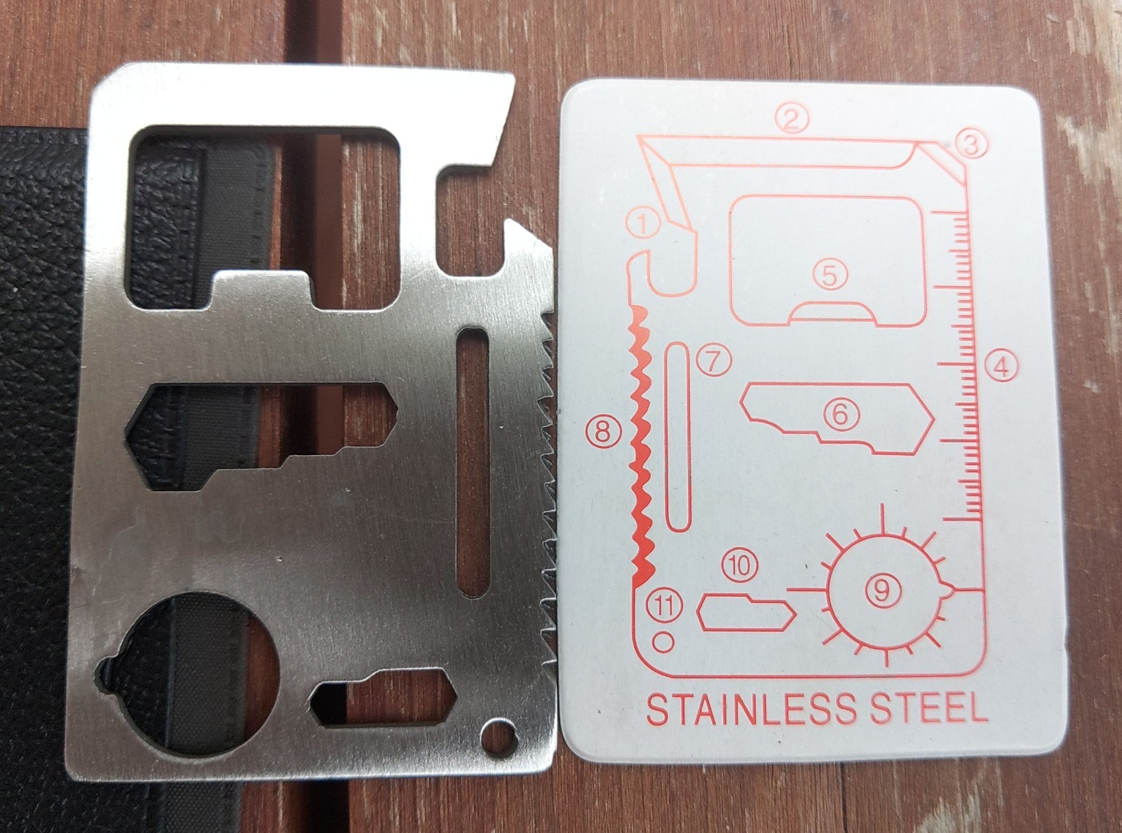 New Tactical 11 in 1 Survival Pocket Credit Card Multi-tool Stainless Steel