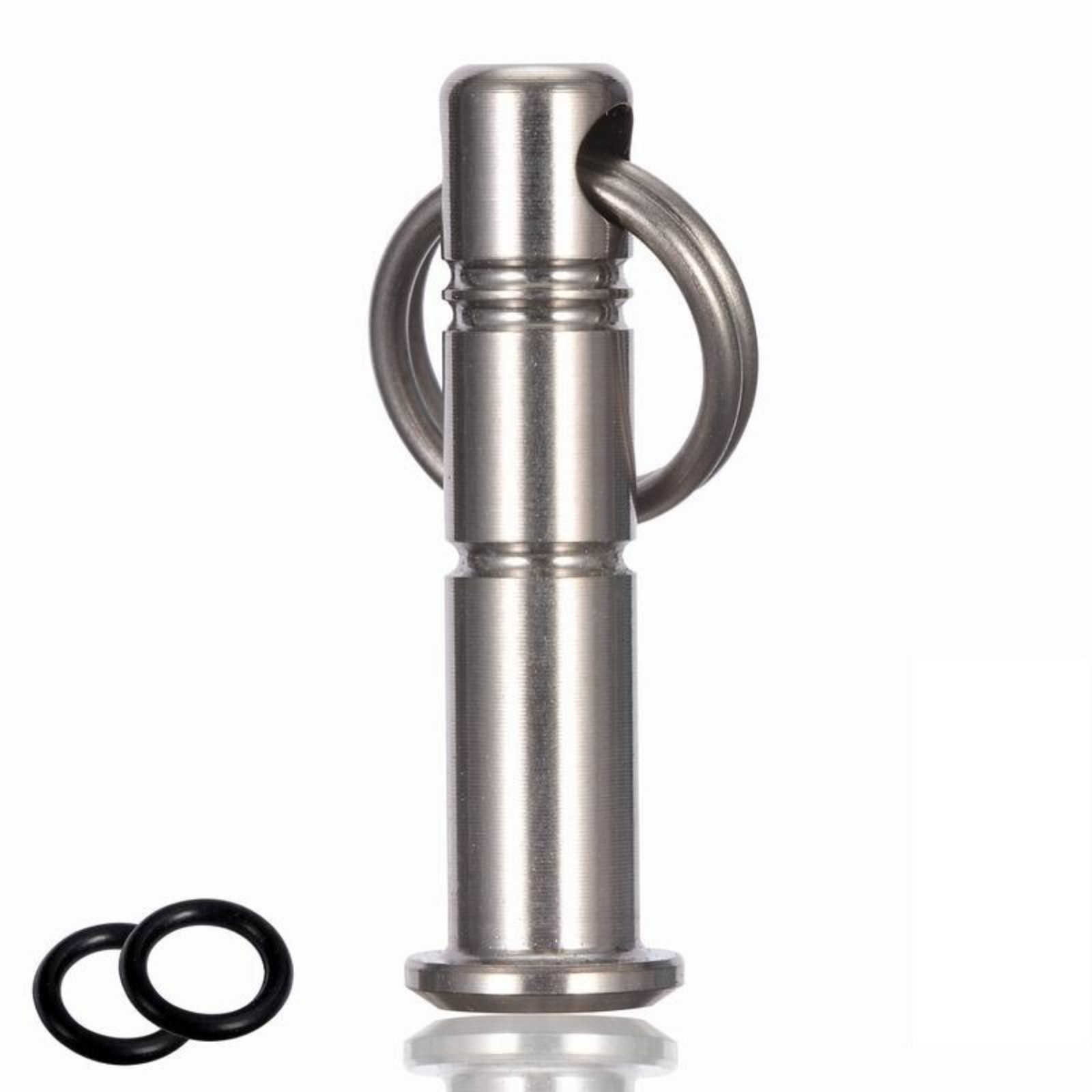 Titanium Lanyard Bead Bolt Holder With Split Ring Keychain Necklace Pendant DIY