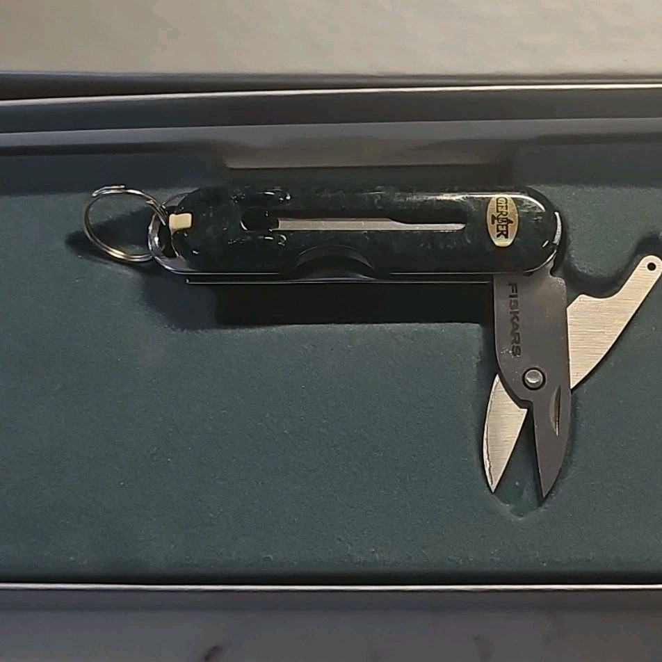 Gerber Multi-Tool Scissors Keyring Stainless Steel Dark Green Silver 2 Tools