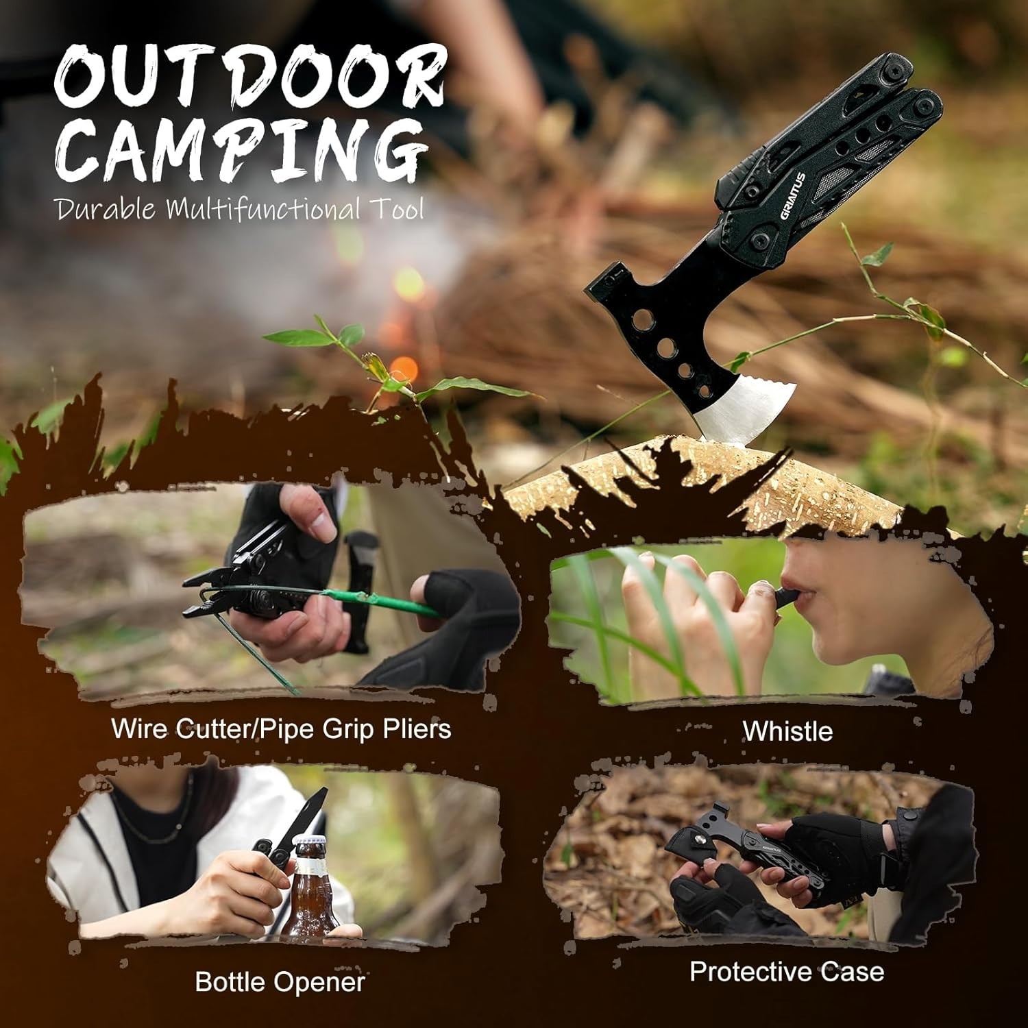 Multitool Accessories 16 in 1 Camping Tool with Sheath for Outdoor Adventures