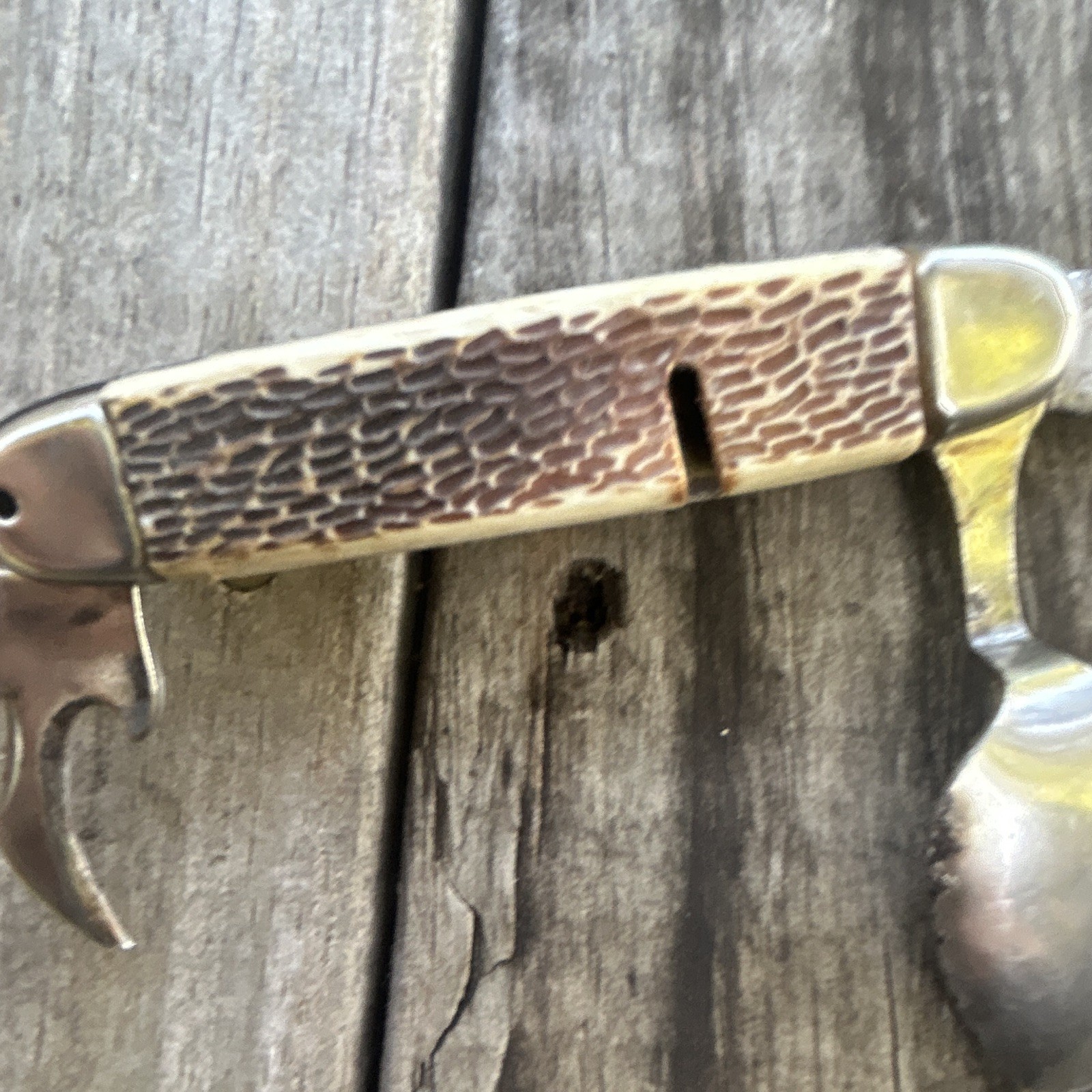 Foldable Stainless Steel hobo knife 4-Tool Multi-Tool Knife Fork Spoon