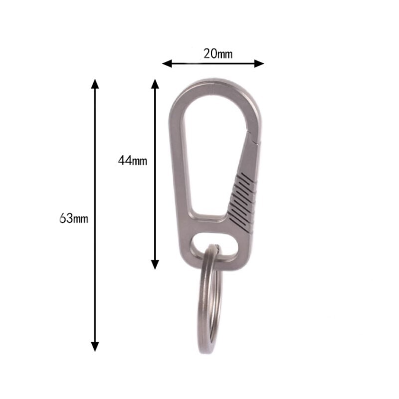 TC4 Titanium Alloy Keychain Backpack Hanging Buckle EDC Outdoor Key Carabiner