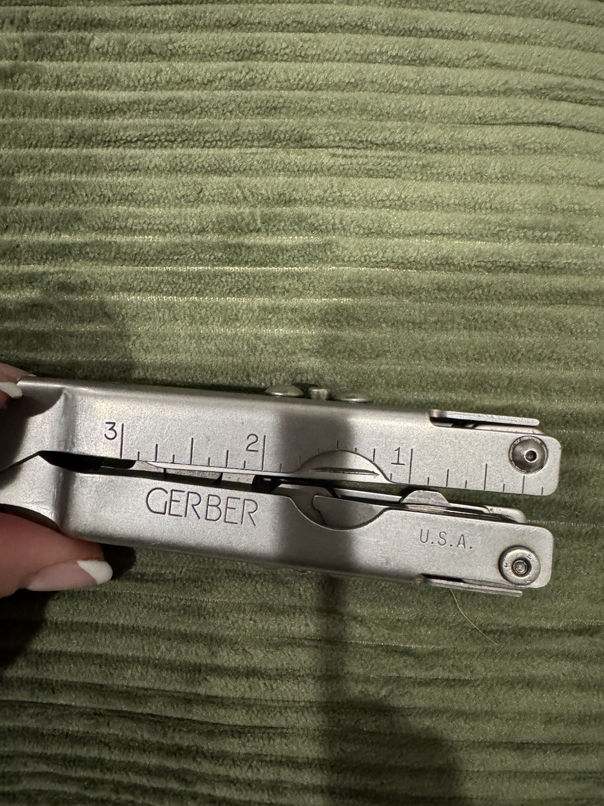 Gerber Stainless Steel Multi-Tool Plier Ruler Silver with Sheath