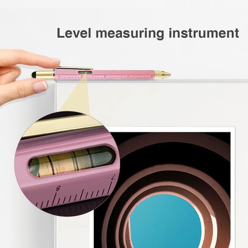 Unique 6-in-1 Pink Multitool Pen – Thoughtful Gift for Men Who Have Everything