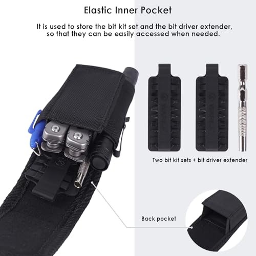Multitool Sheath – Magnetic Closure EDC Belt Pouch Organizer with Belt Clip &