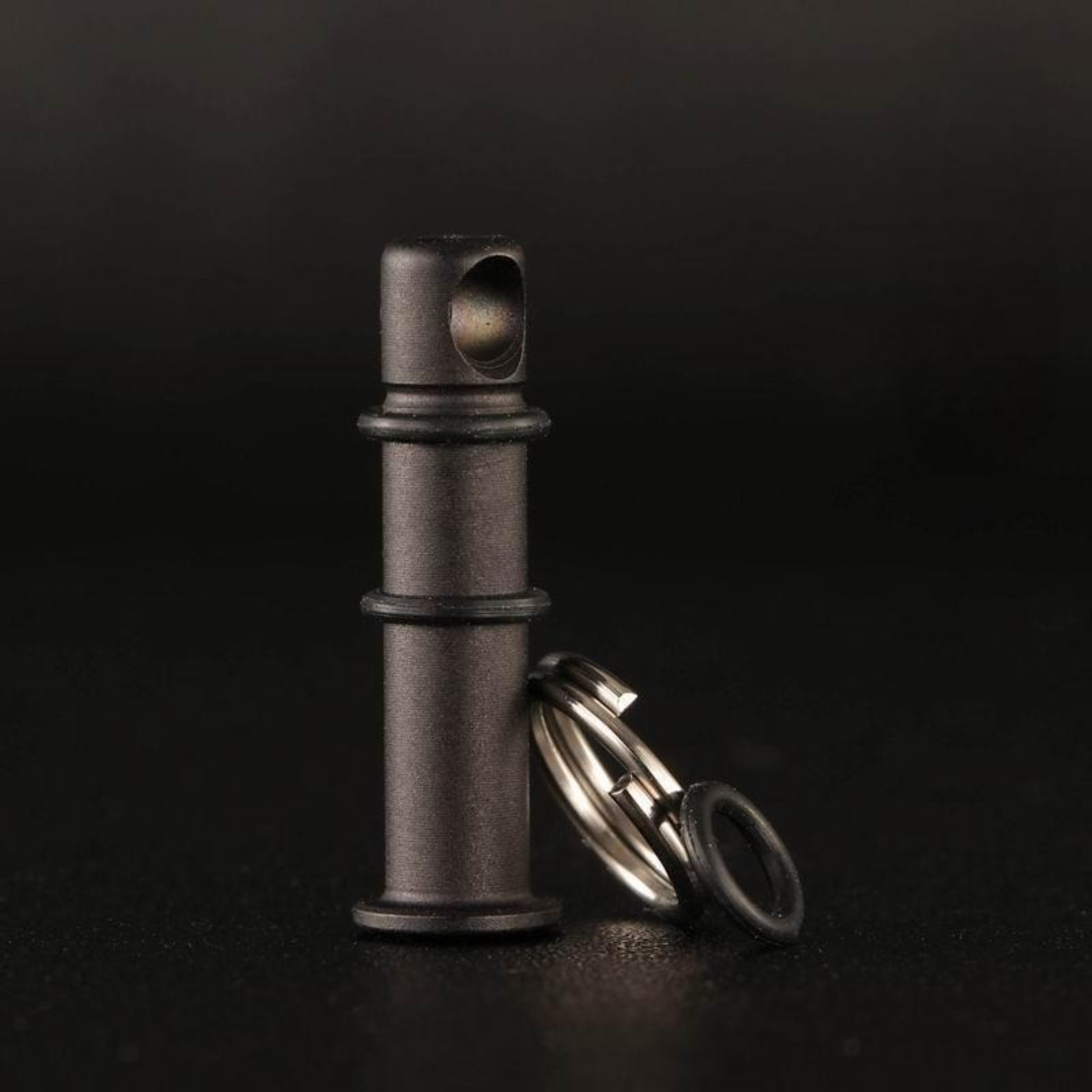Titanium Lanyard Bead Bolt Holder With Split Ring Keychain Necklace Pendant DIY