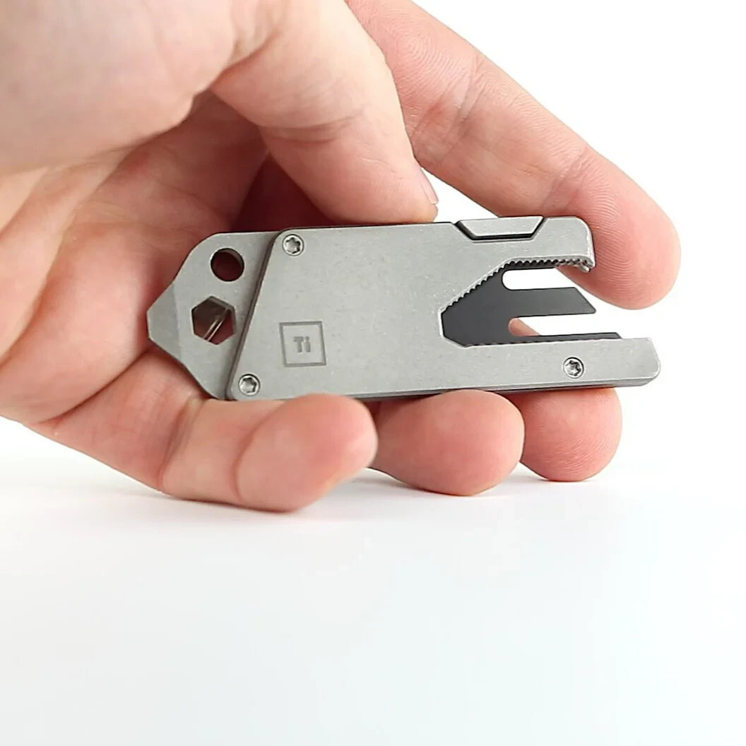 Big Idea Design Deluxe Pocket Tool Universal Wrench Design Titanium Handles