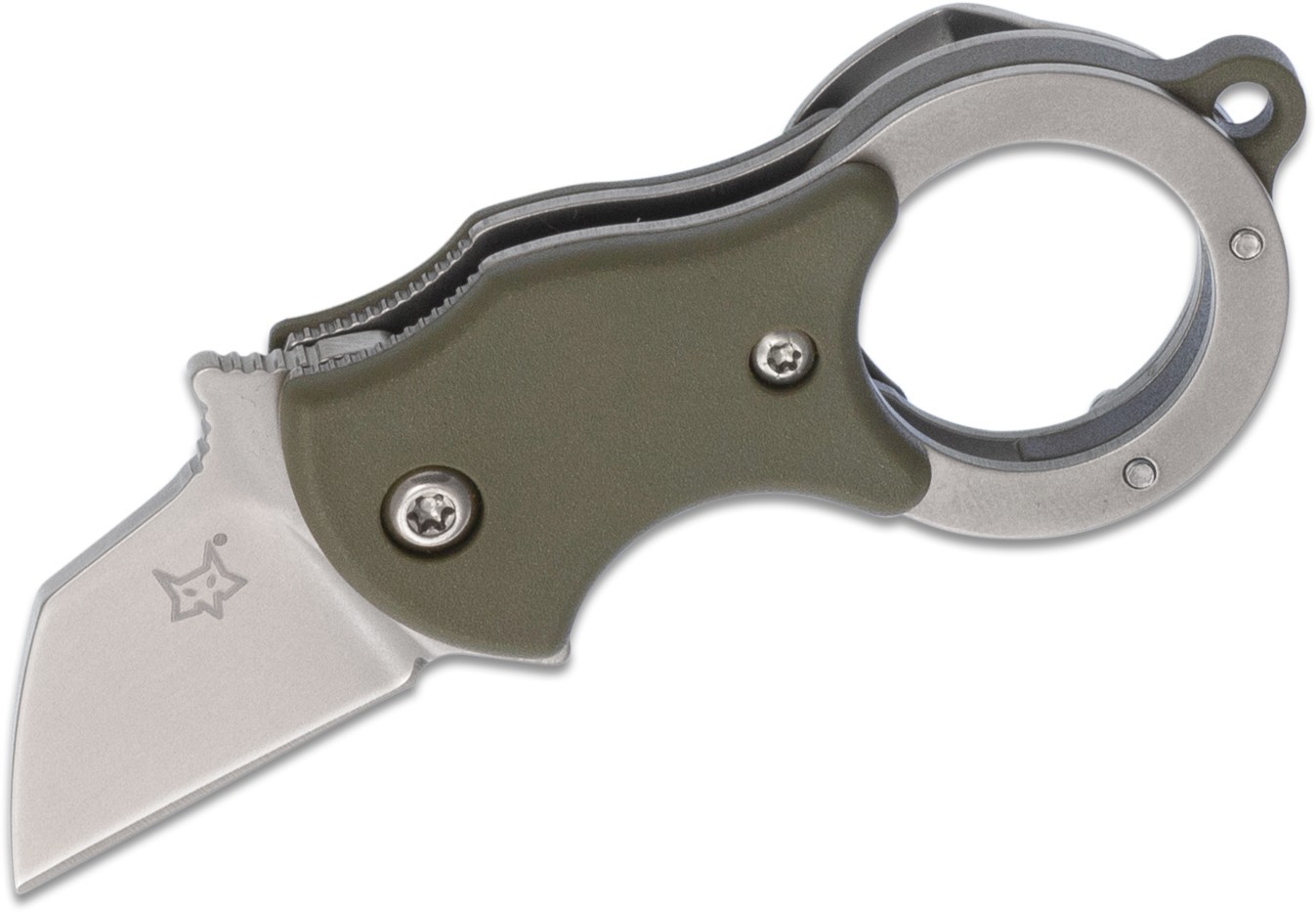 FOX KNIVES Mini-TA Folding FX-536 OD Knife 1″ Stainless Blade, Verde Green