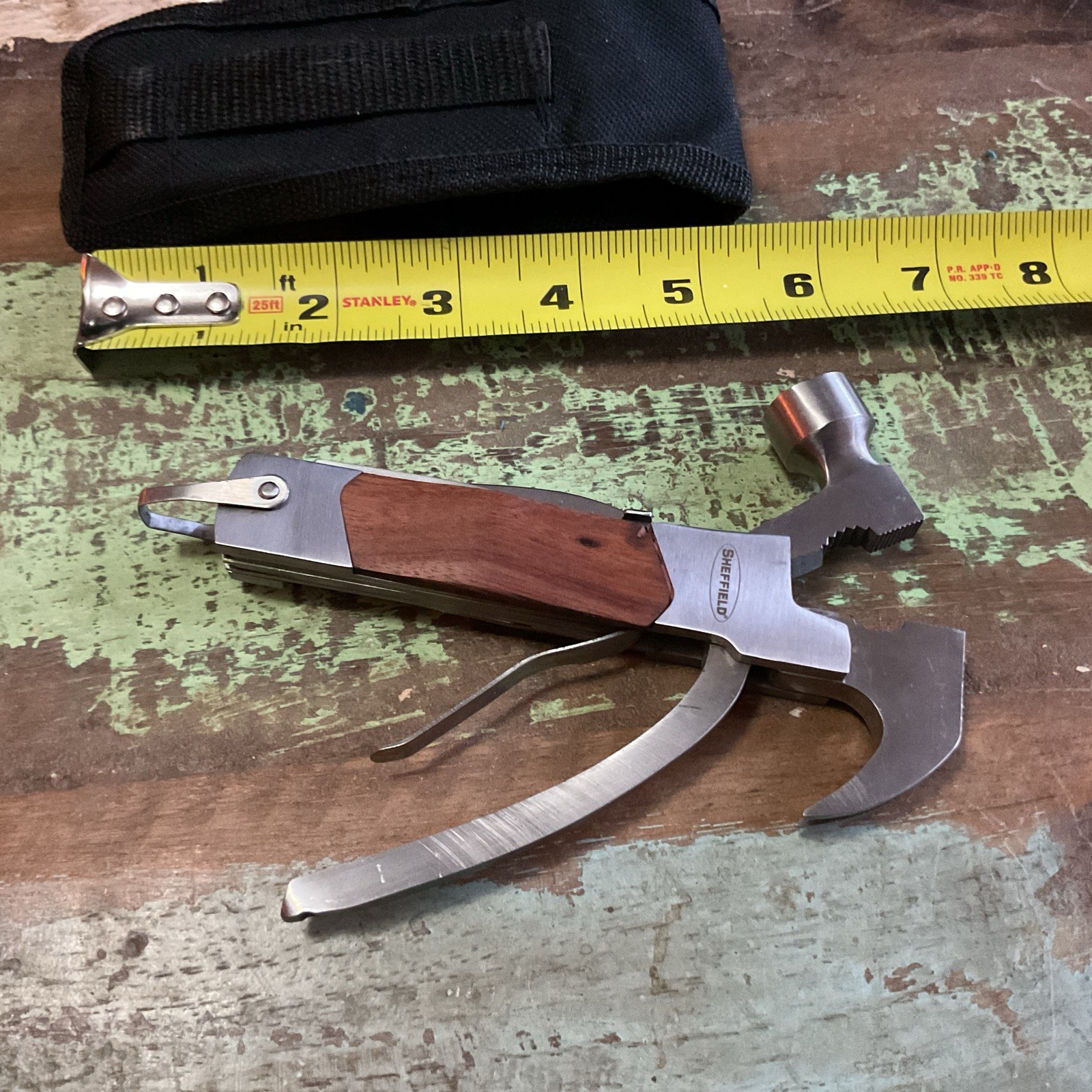 Sheffield 9 in 1 Multi Tool Pliers Knife Screwdriver and Utility Knife With Case