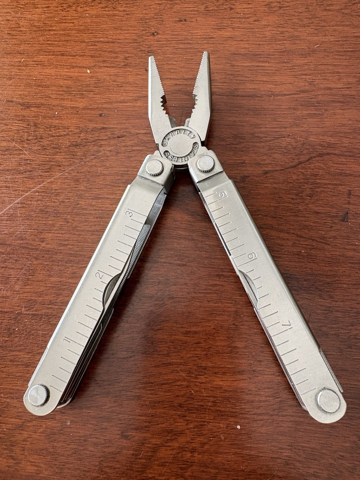 Garrity Multi Tool Stainless Steel Pliers Screwdrivers Knife Saw File & More EUC