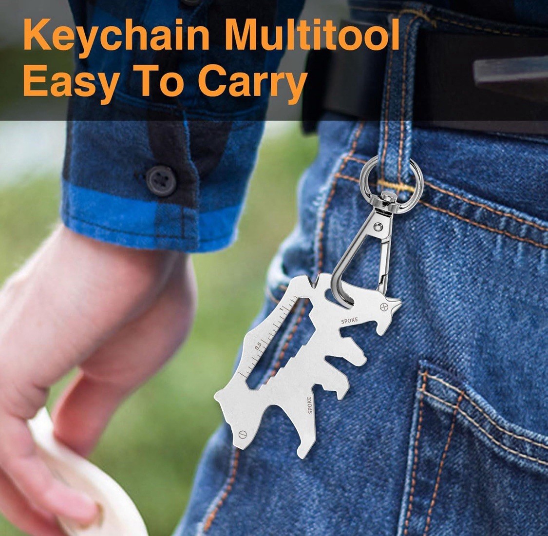 12 in 1 Keychain Multi-tool Bear Christmas Gifts Men Gadget Camping Survival