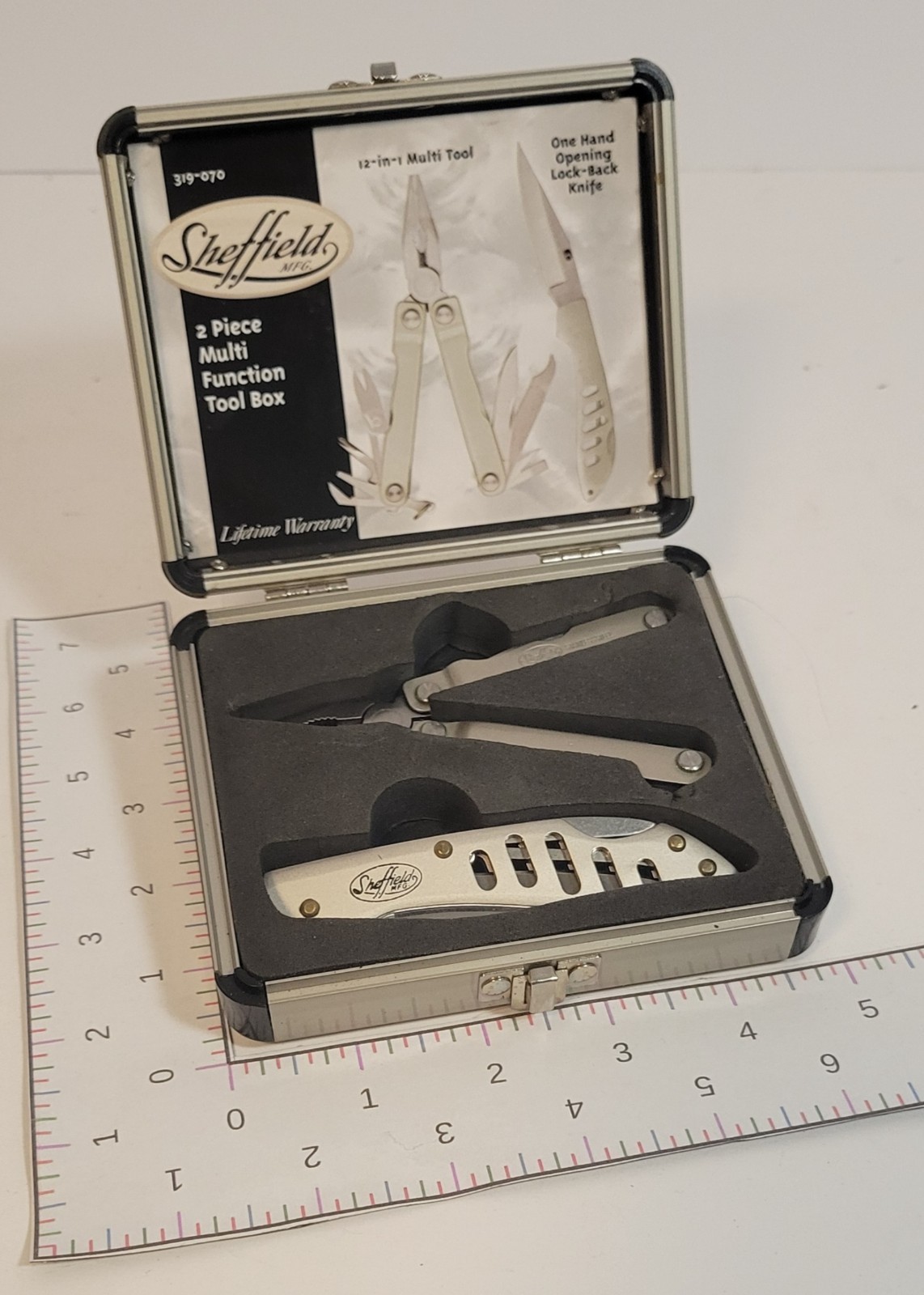 Sheffield MFG. 2 Piece Multi Function Tool Box, Knife
