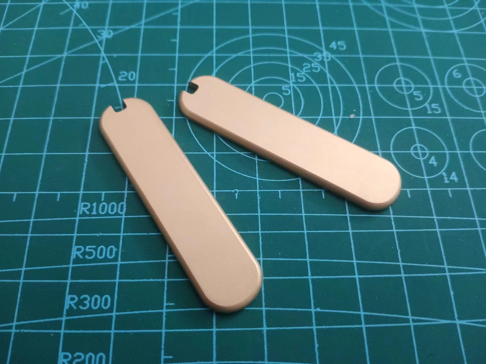 New 1 Pair Brass Handle Scales With Cut-Out for 58MM Victorinox Swiss Army Knife