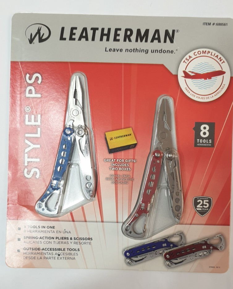 🔥🔥 2X Leatherman Style PS Red and Blue Set Retired New in Blister Very Rare