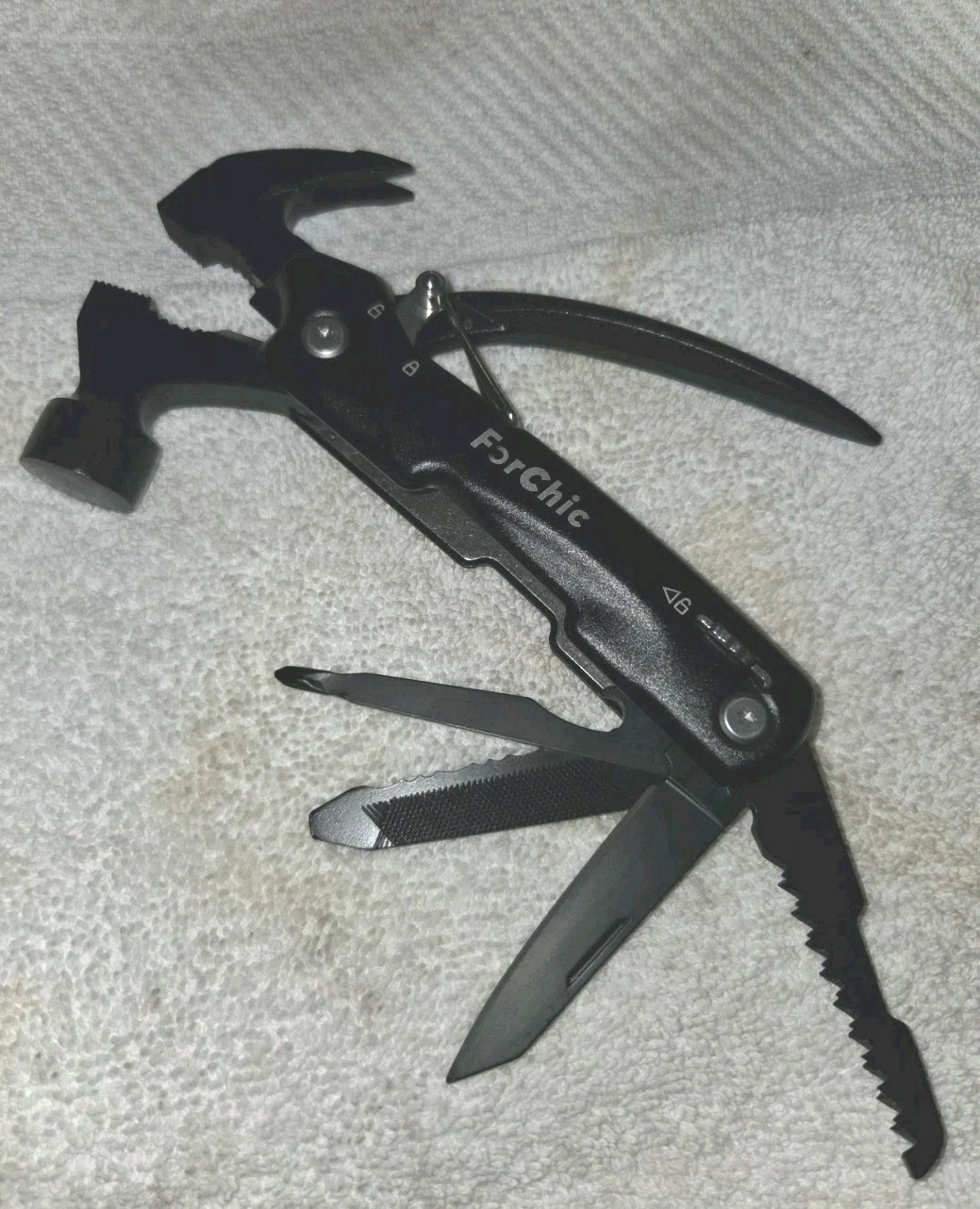 Multitool 12 in 1 Camping Tool w/Mini Hammer-EDC Gear Multi Tools Hammer