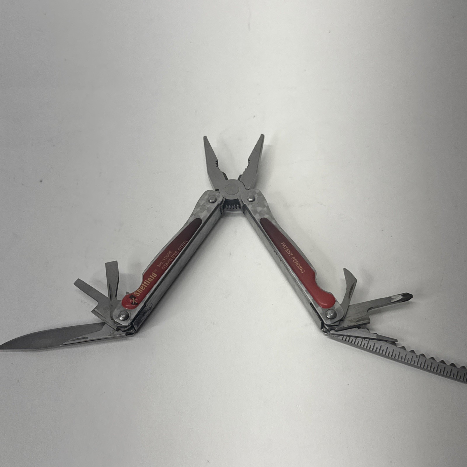 NICE – SHEFFIELD STAINLESS STEEL FOLDING PLIERS & MULTI TOOL 1200E