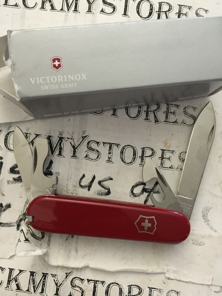 New Nib Victorinox Swiss Army Recruit Red Pocket Knife 53241