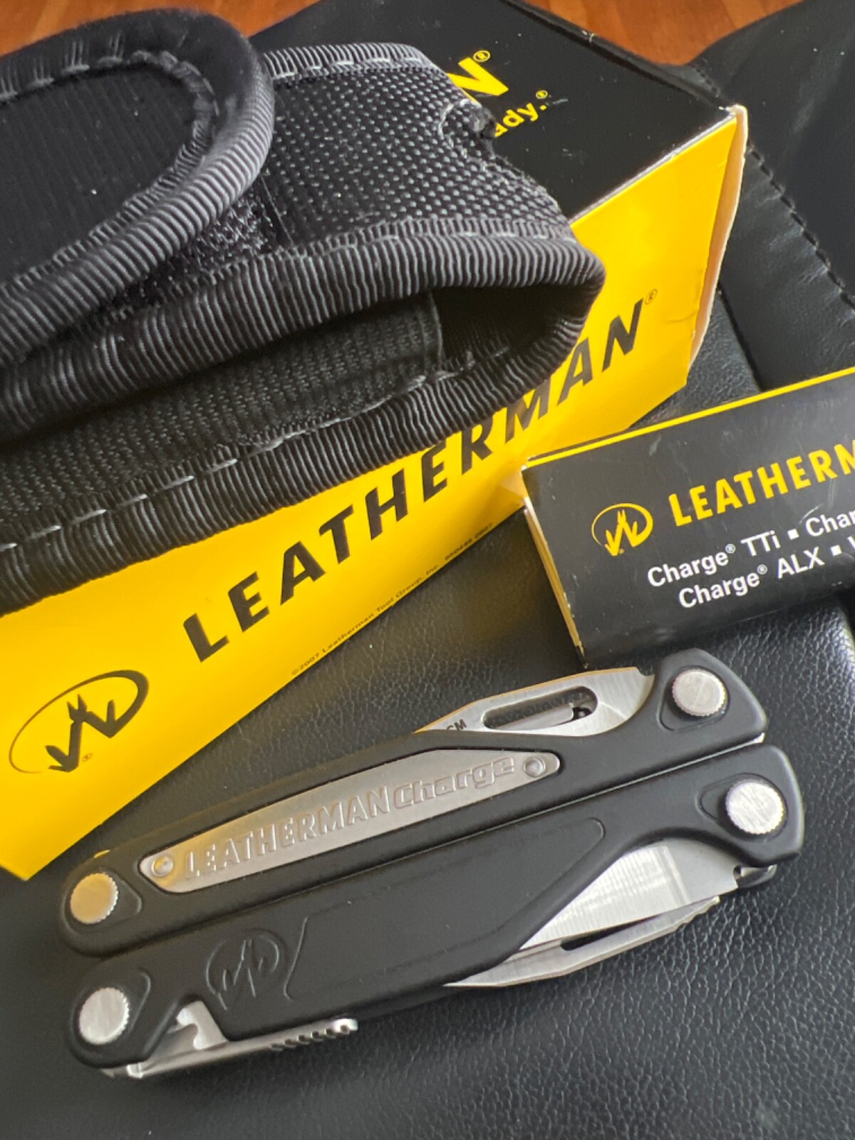 NOS Leatherman Charge ALX 1st Generation New W Box, Papers, Sheath, Extra Bits