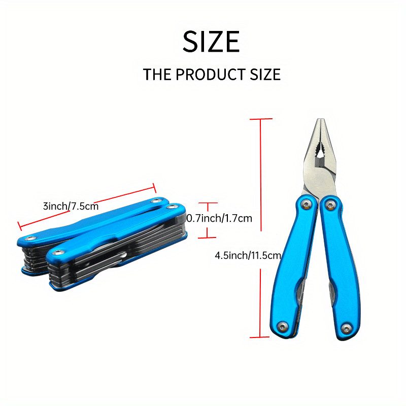 Stainless Steel With Pliers Saw Men Gift Portable Camping Pocket Size Multitool