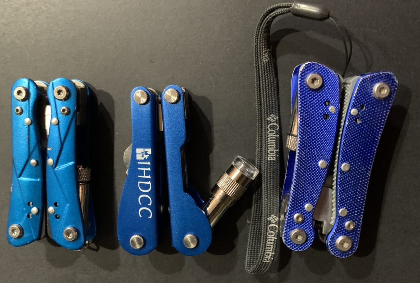 Columbia X Gear Blue Multi-Tool LED Light Lot Of 3 USED