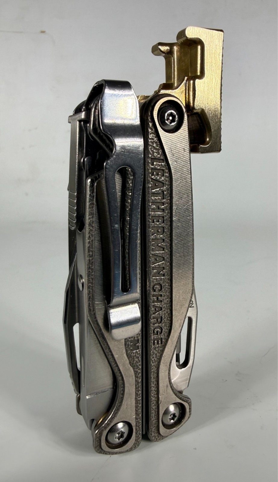 For Leatherman CHARGE,+ TT & TTI, BRASS Hammer Head ADD-ON, tactical, military