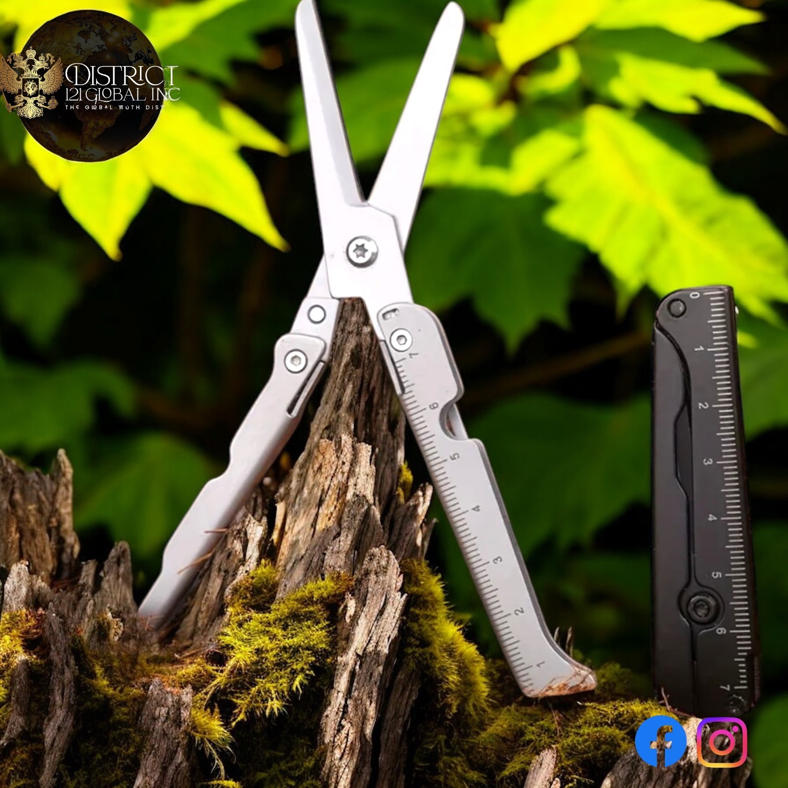 Compact Multi Tool Folding Stainless Steel Scissors For Bug Out Bags EDC