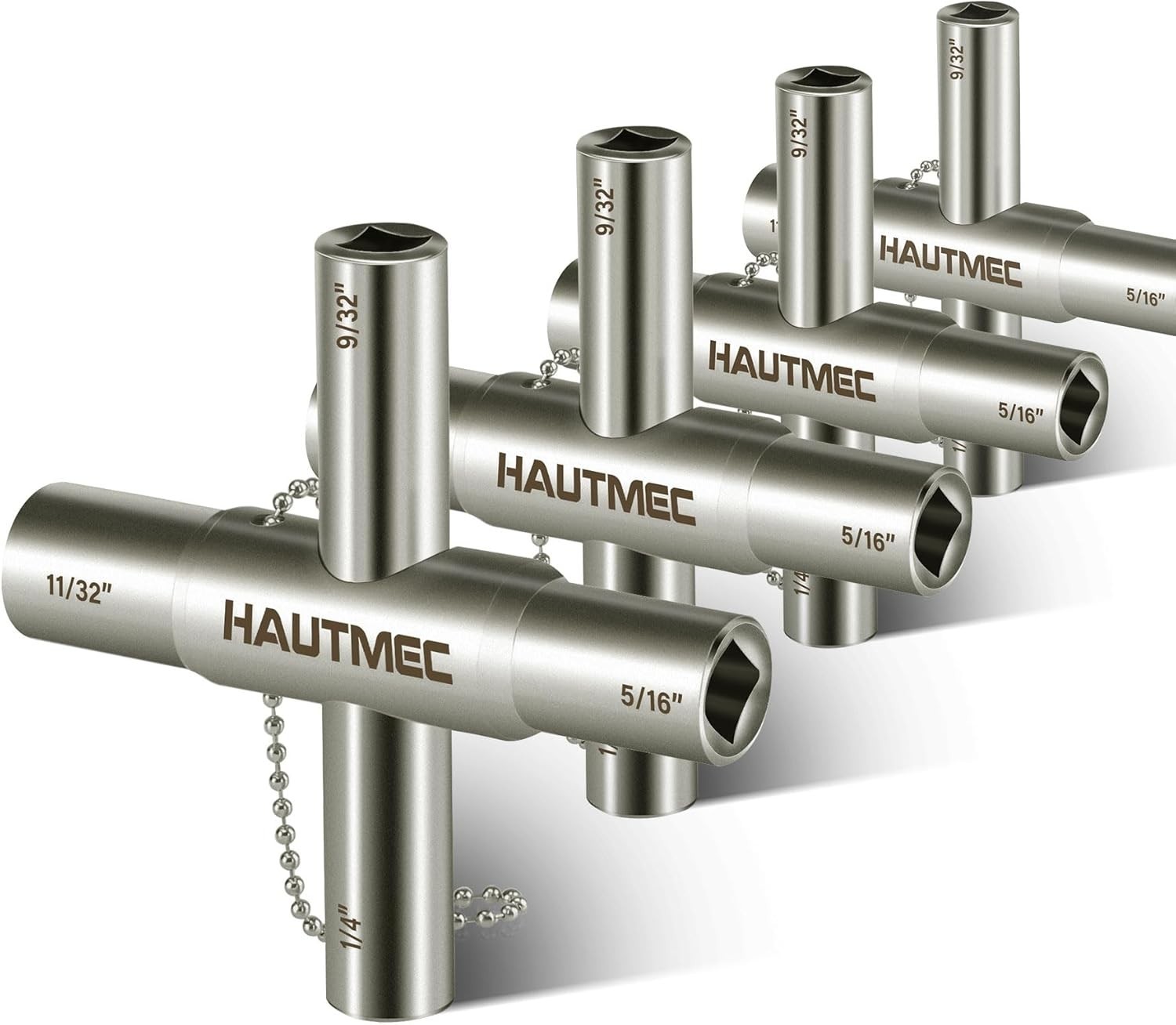 4-Piece Multi-Size Sillcock Water Key Tool Set