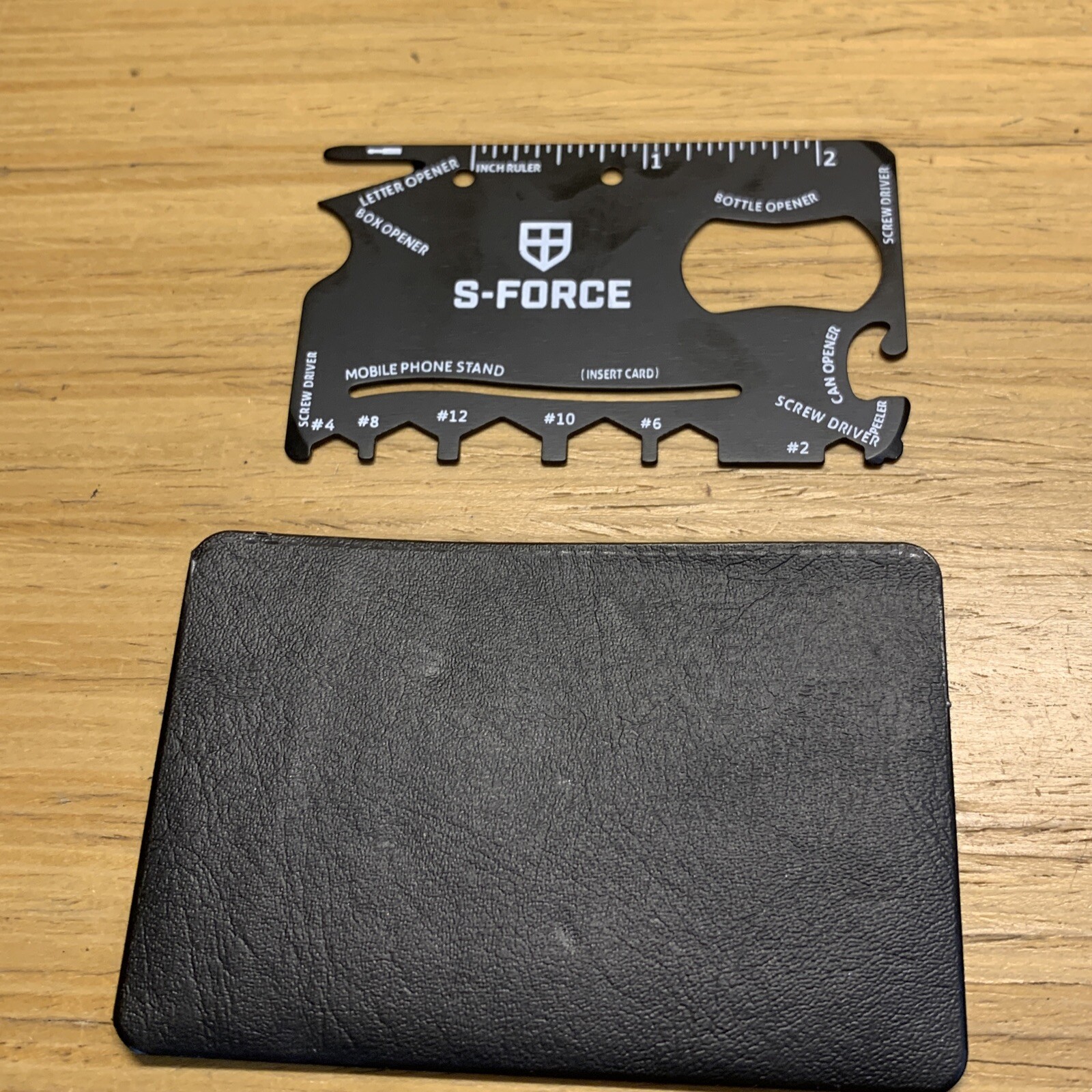 S-Force Watch Credit Card Multi Tool Ruler Letter Opener Phone Stand KG