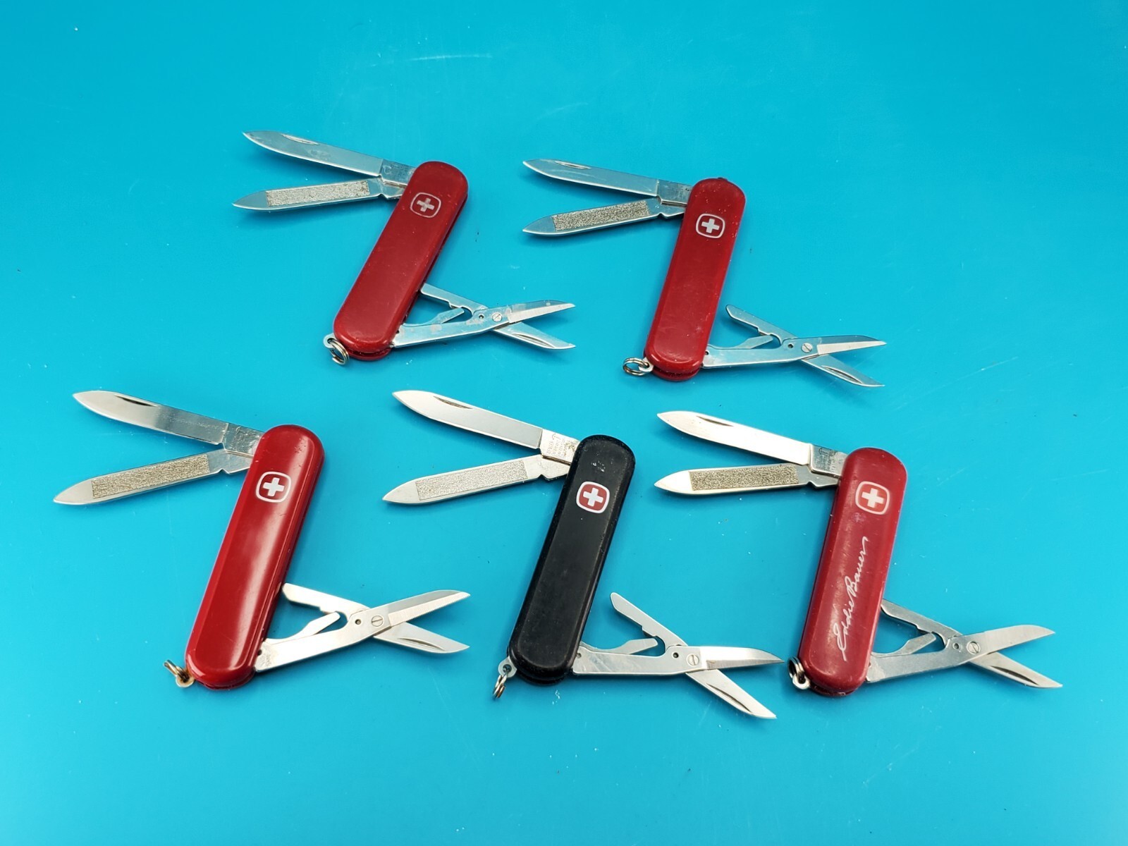 Lot of 5 Wenger Esquire Swiss Army Knife Multi Tools!