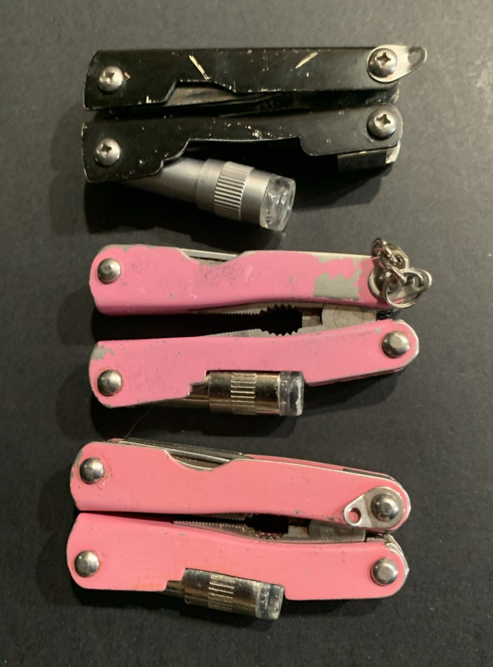 CABELA’S Pink Multi Tool Stainless Knives USED Lot Of 3