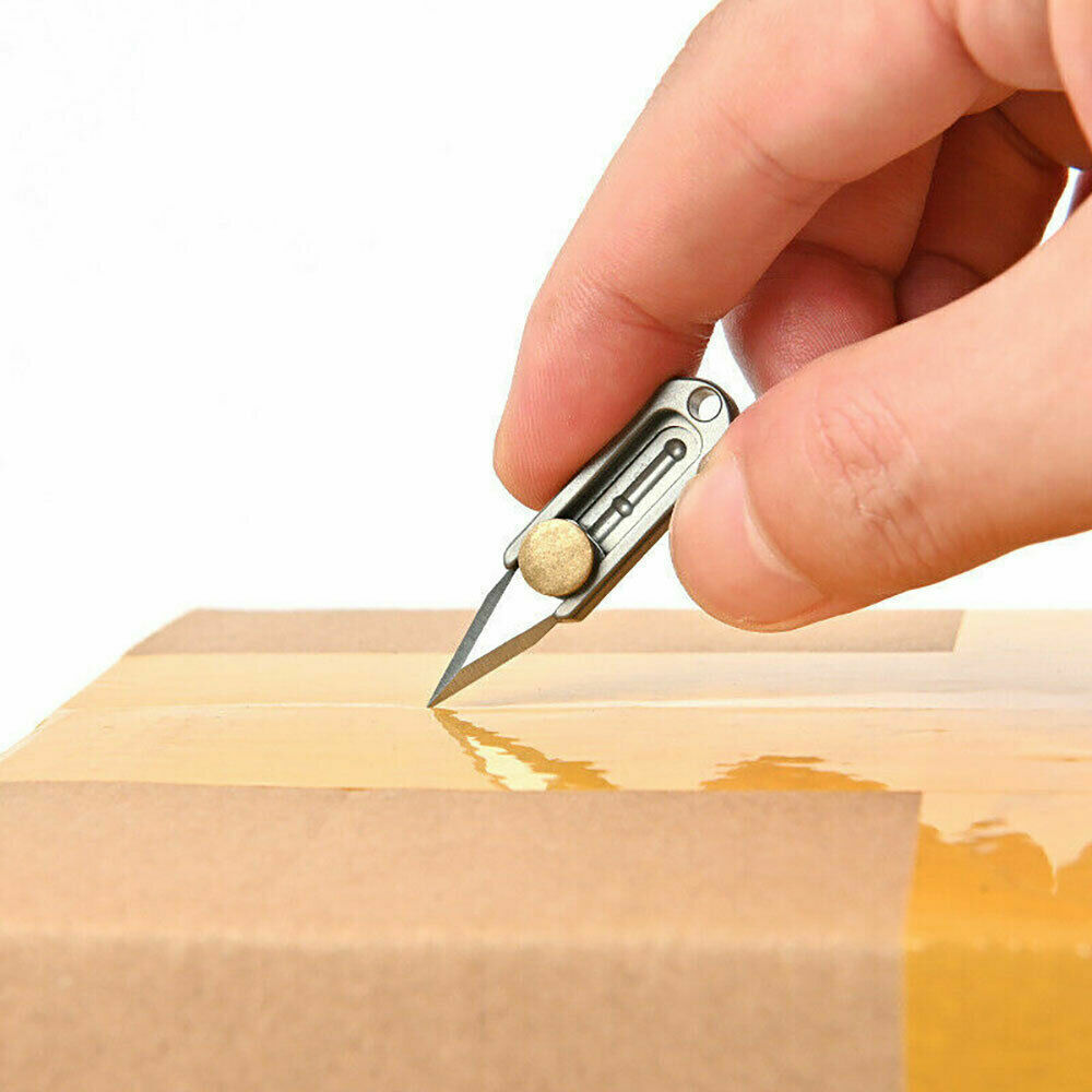 Alloy Brass Mini Knife Blade Survival Escape Key Chain Pendant EDC TOOL
