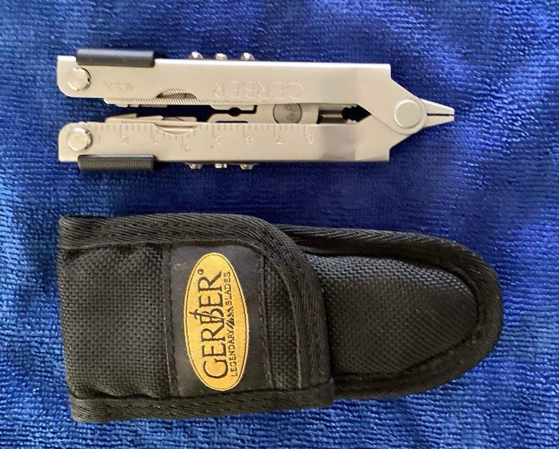Gerber Multi-Tool Silver Stainless Steel Plier Knife Screwdriver Sheath Included