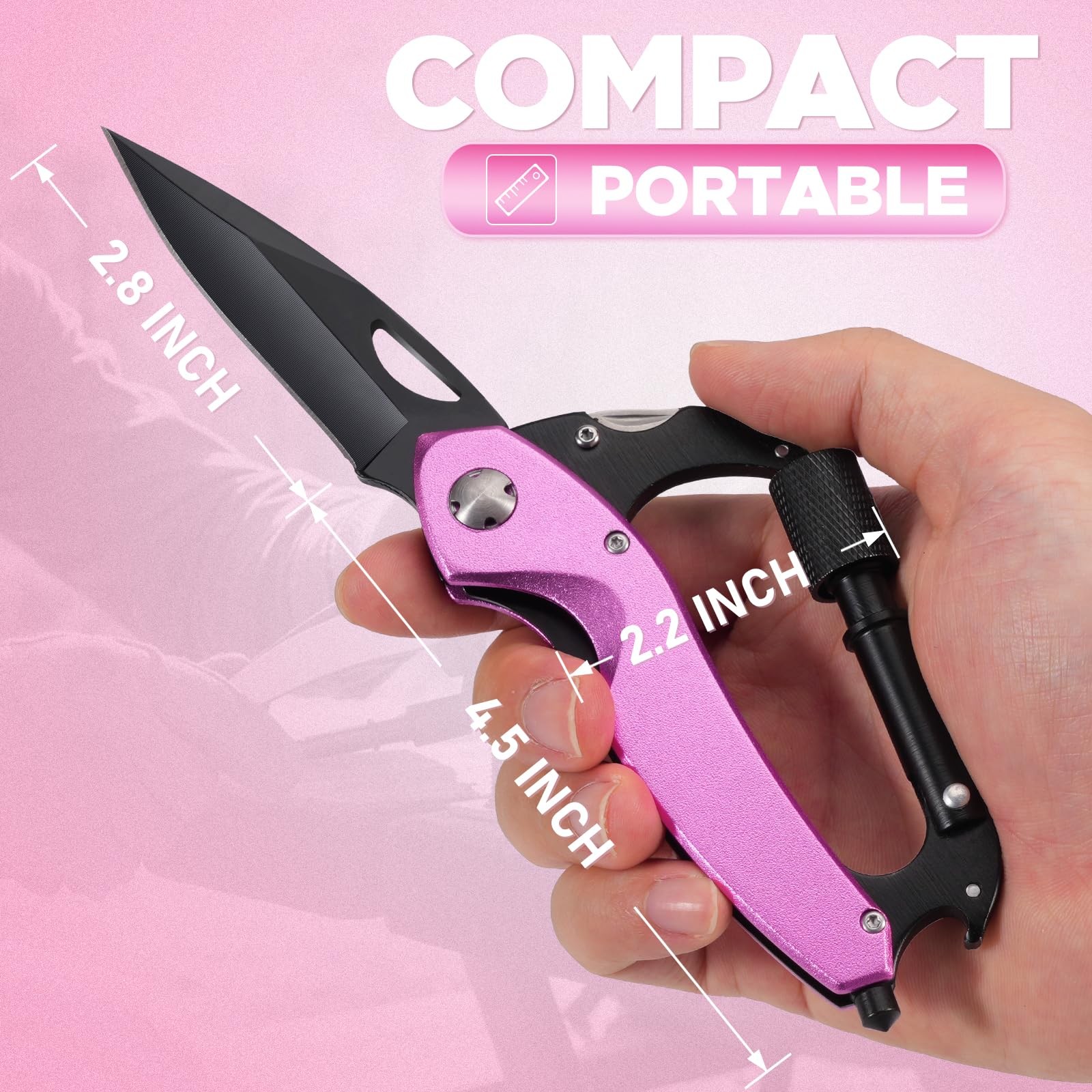 Multitool Carabiner, Mothers Day Gifts for Mom Women Wife, 6-in-1 Keychain Mu…